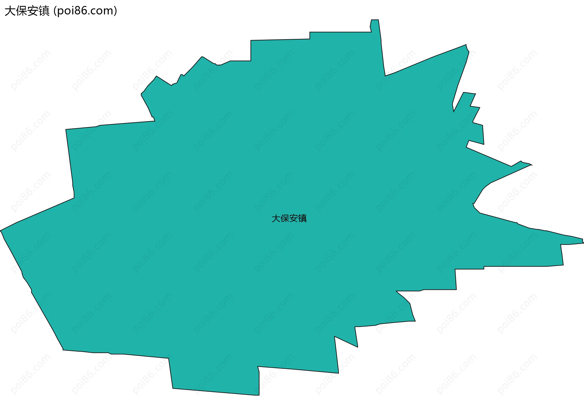 大保安镇边界地图