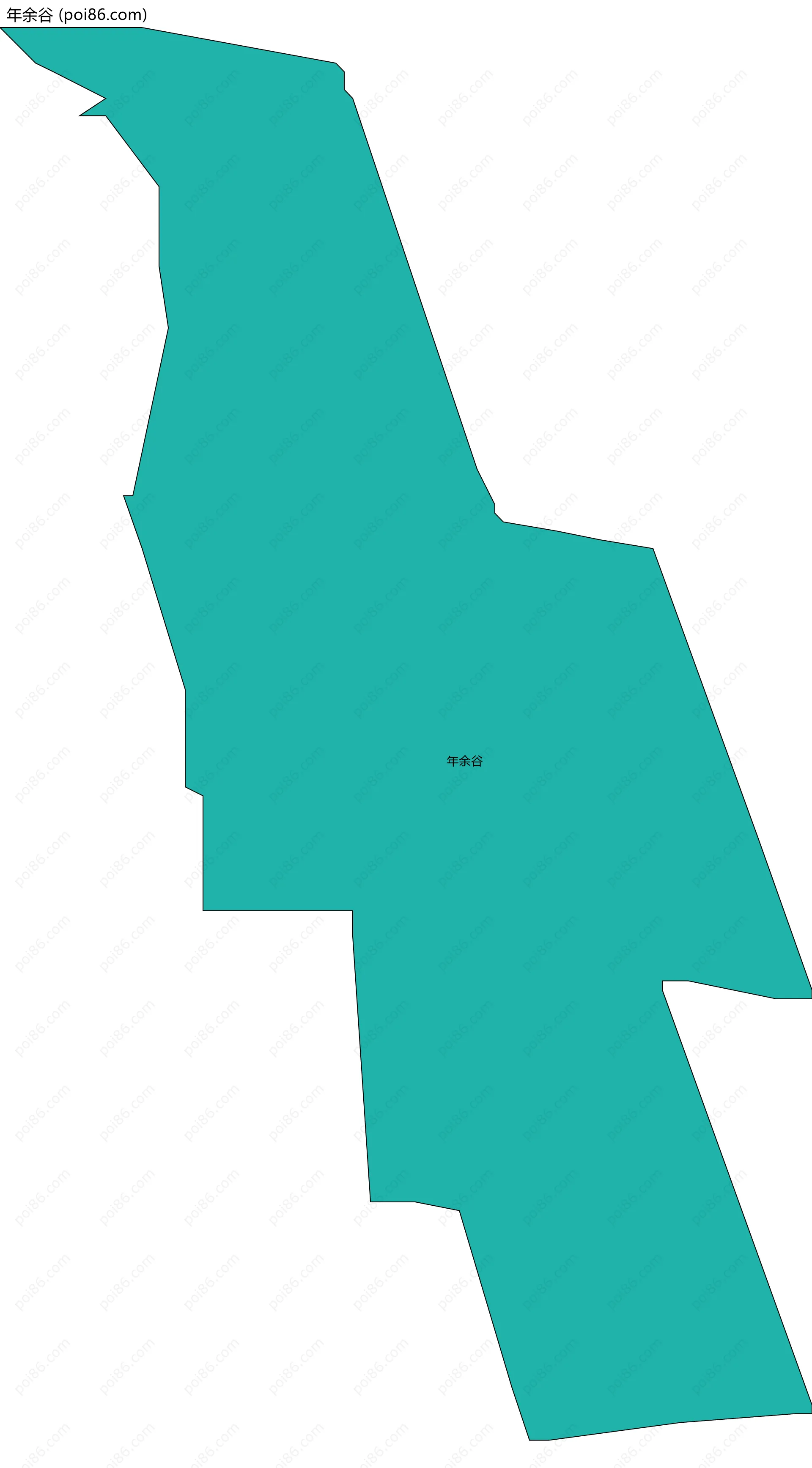 年余谷边界地图