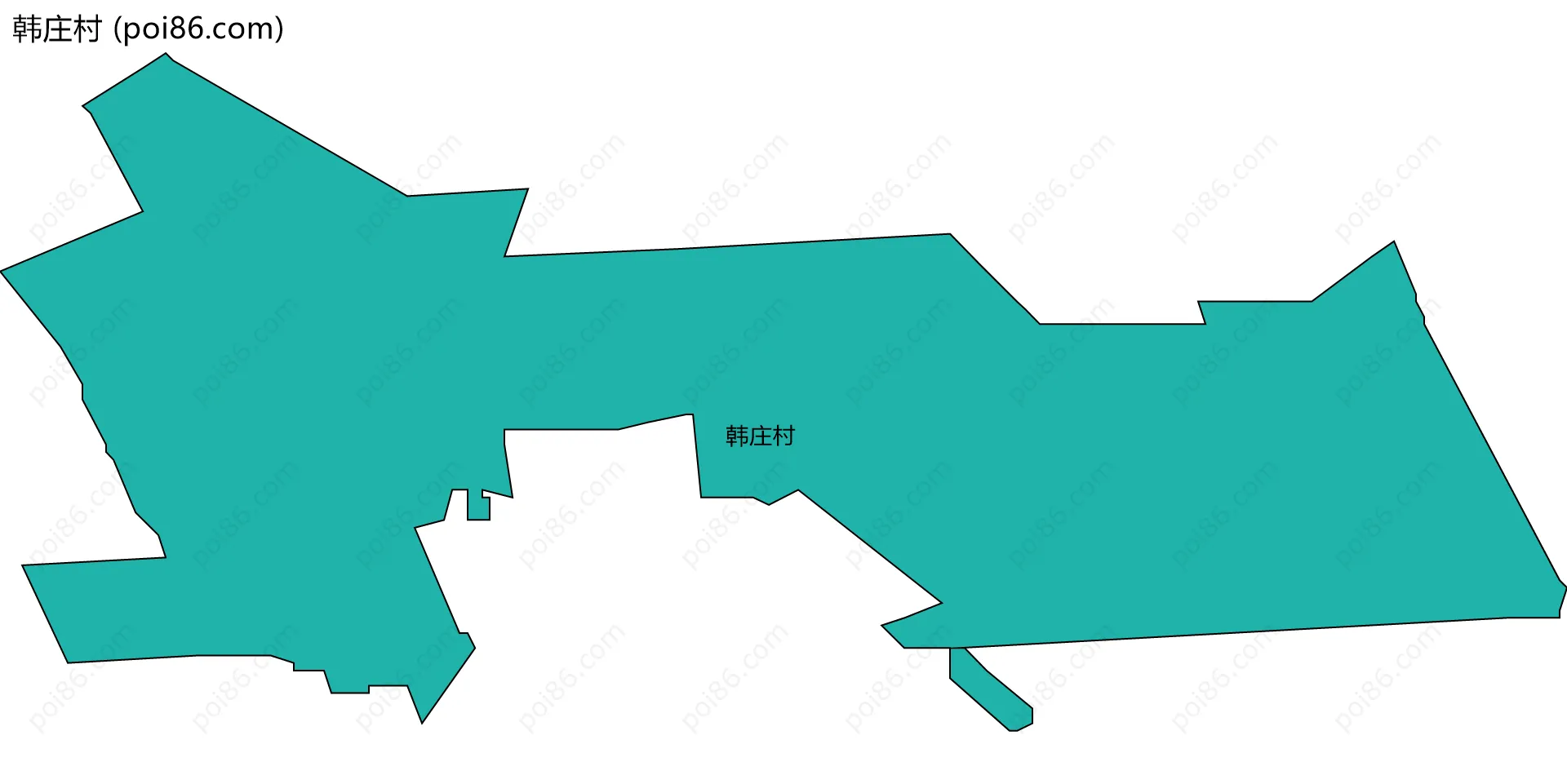 韩庄村边界地图