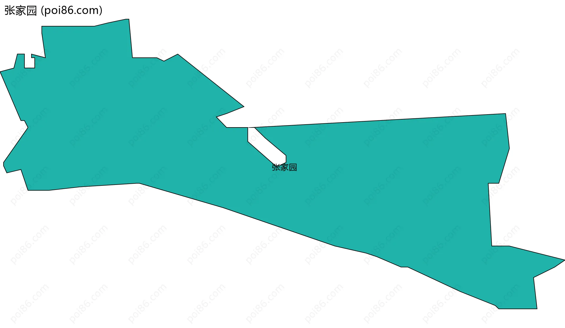张家园边界地图