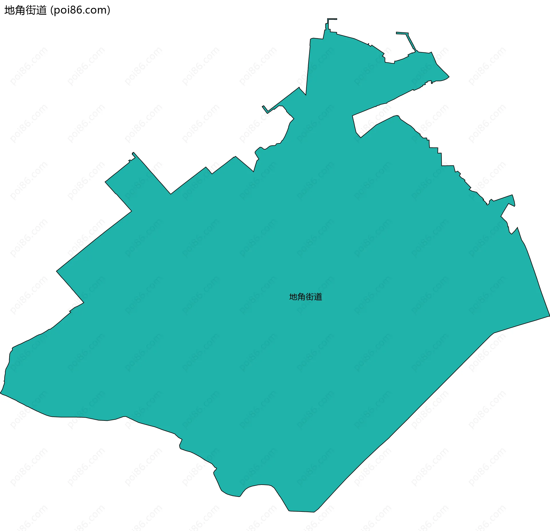地角街道边界地图(五级行政区划)