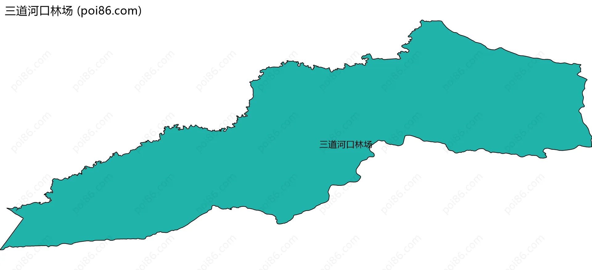 三道河口林场边界地图