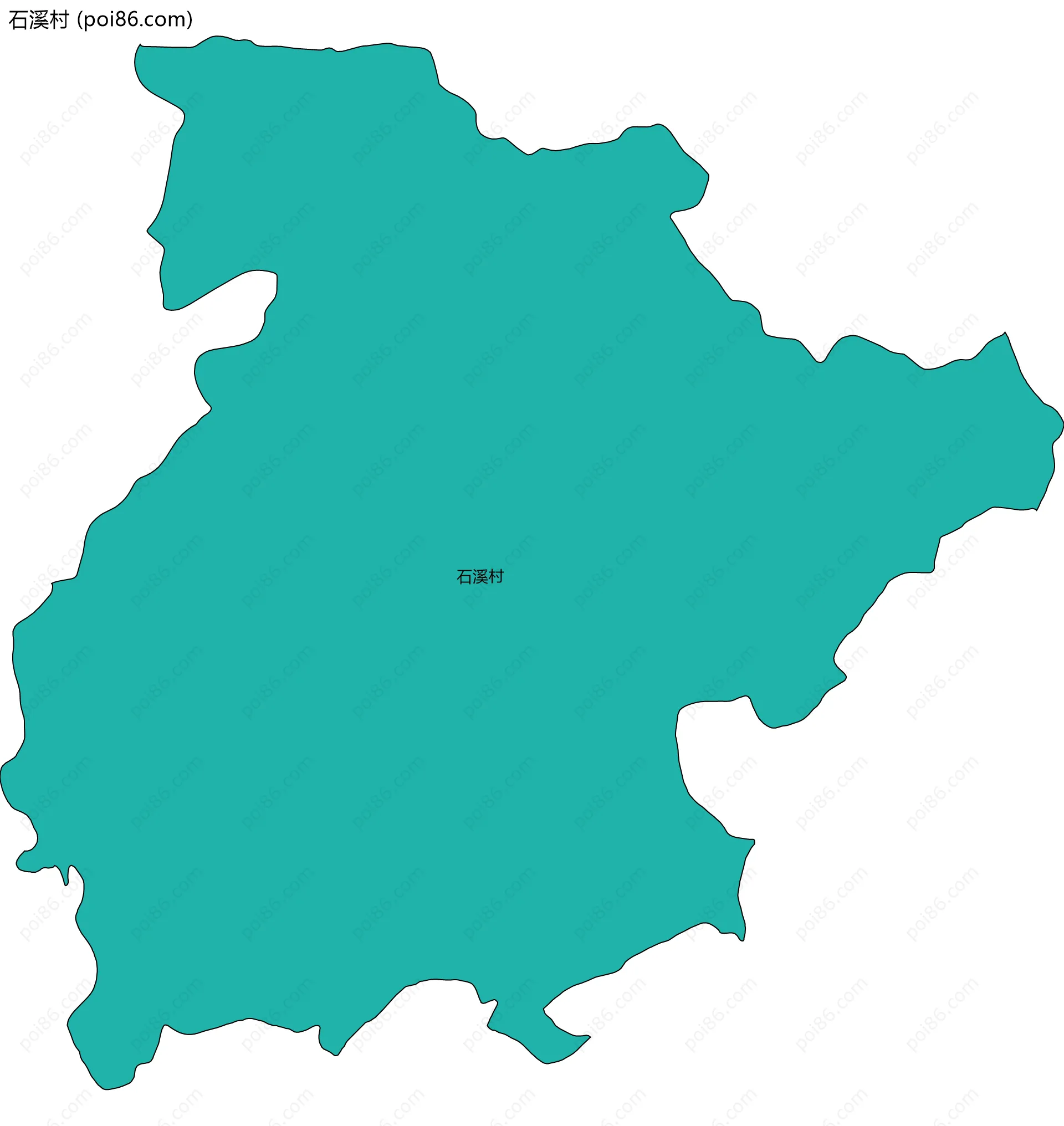 石溪村边界地图
