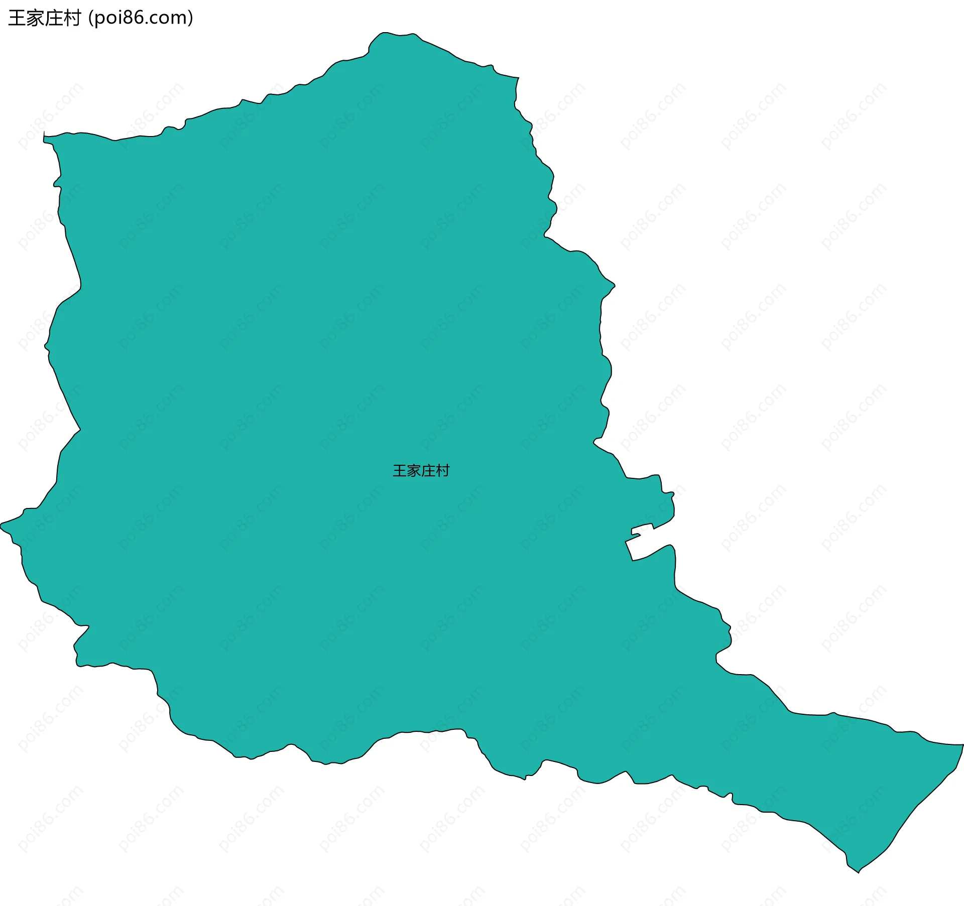王家庄村边界地图