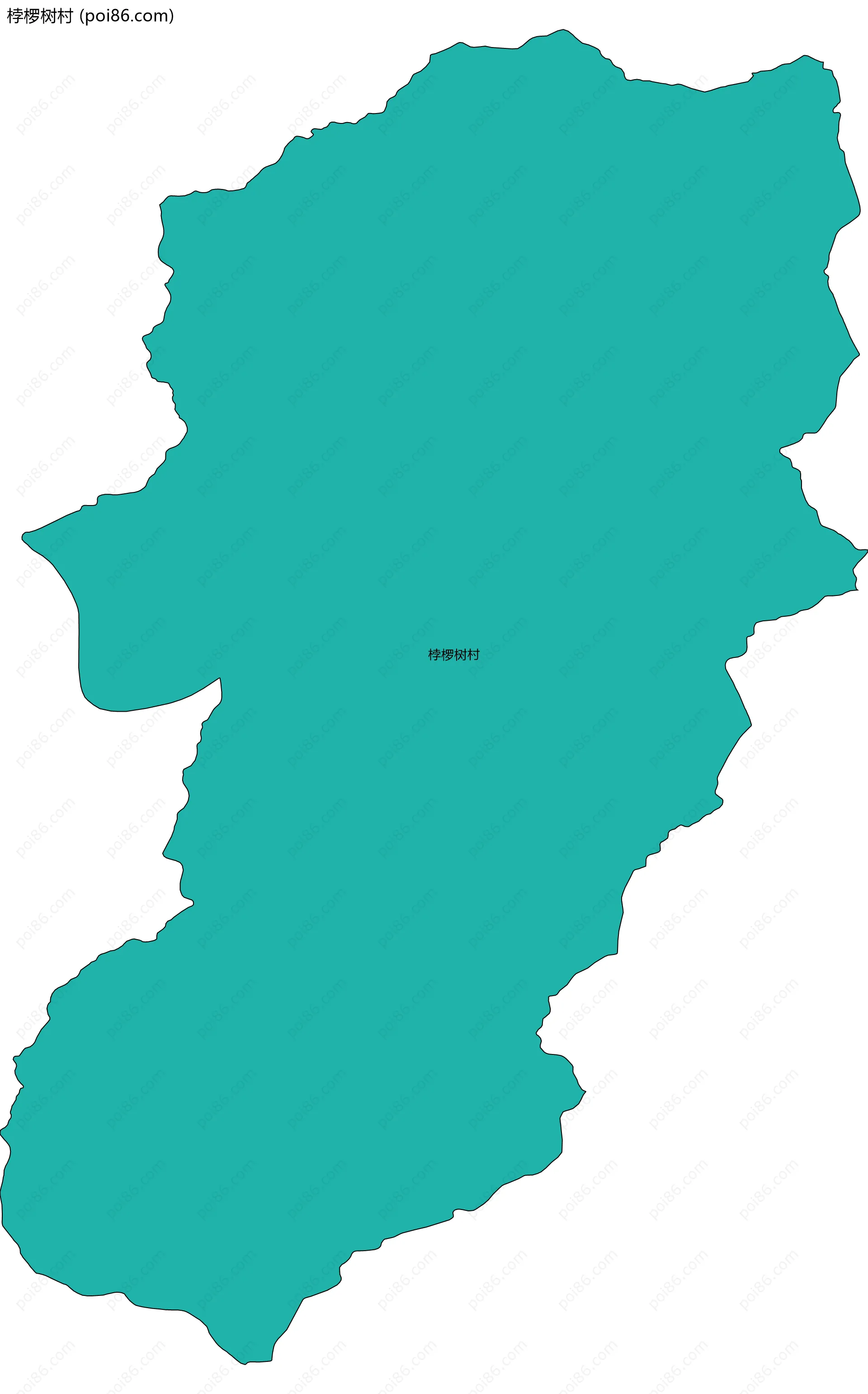 桲椤树村边界地图