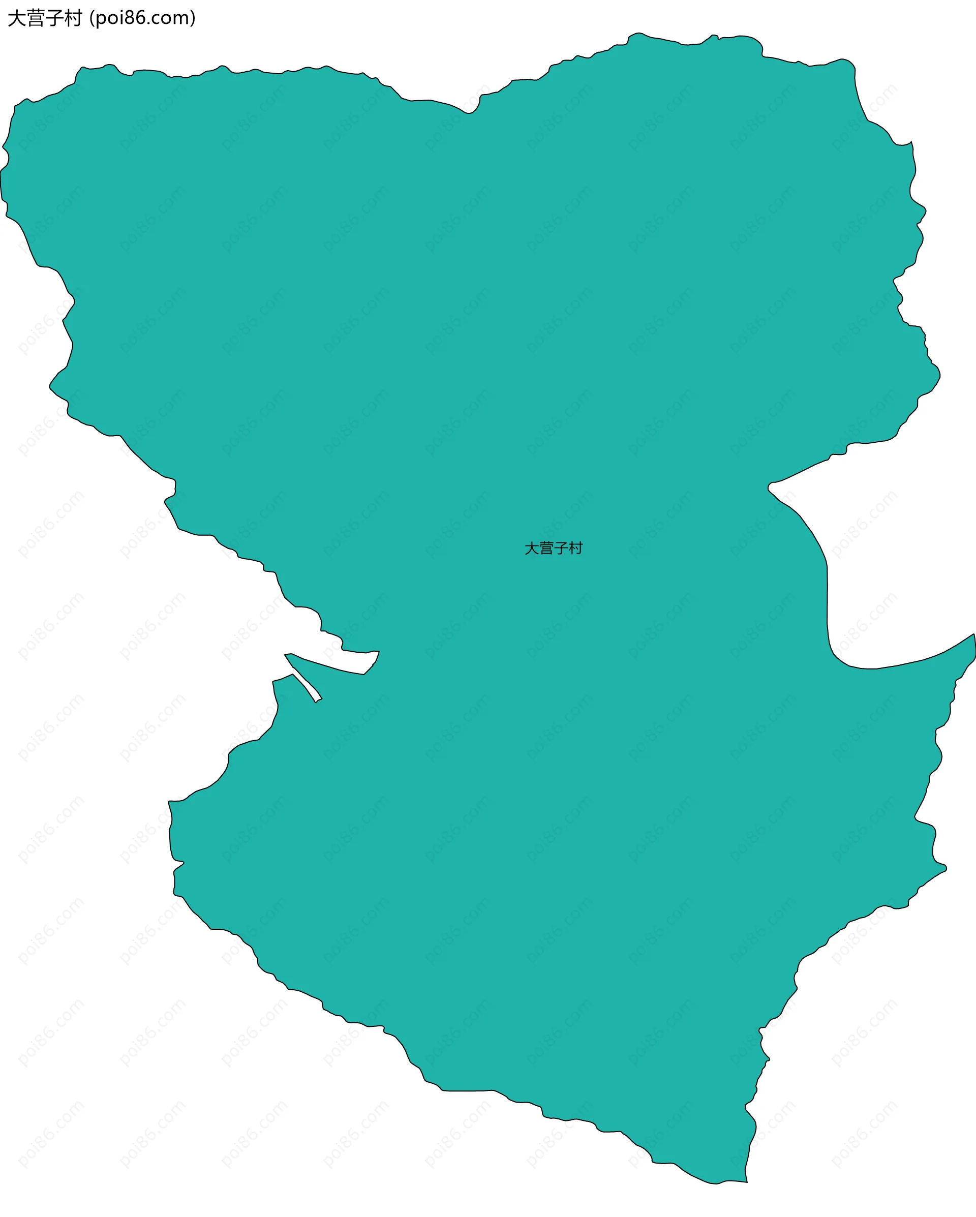 大营子村边界地图