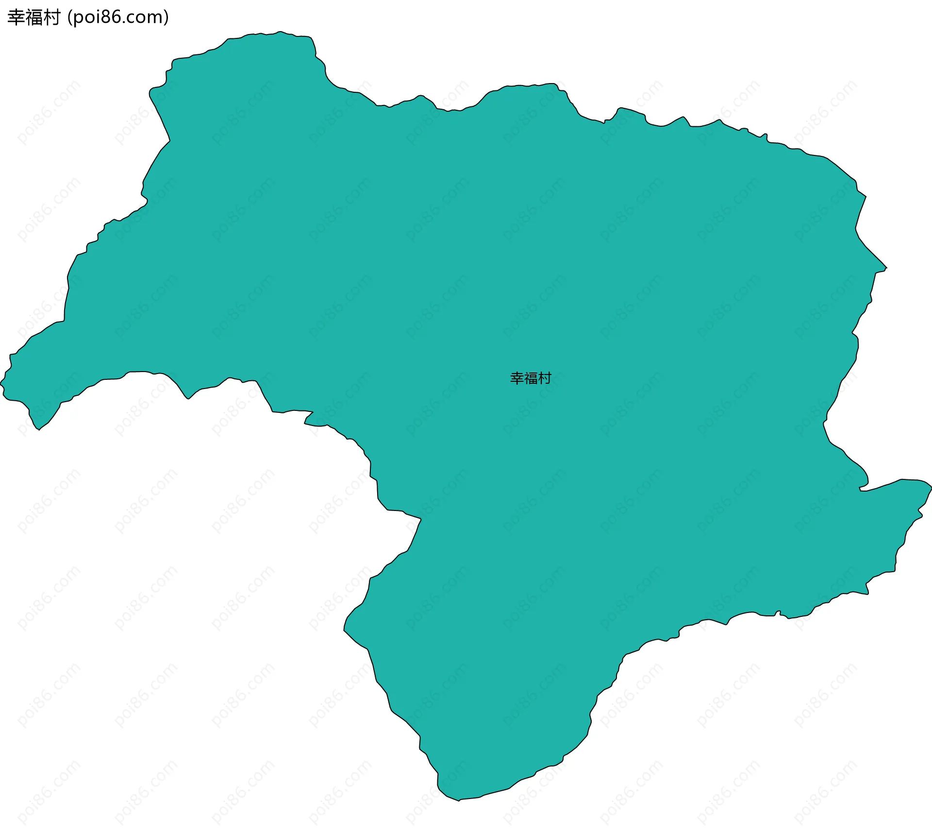 幸福村边界地图