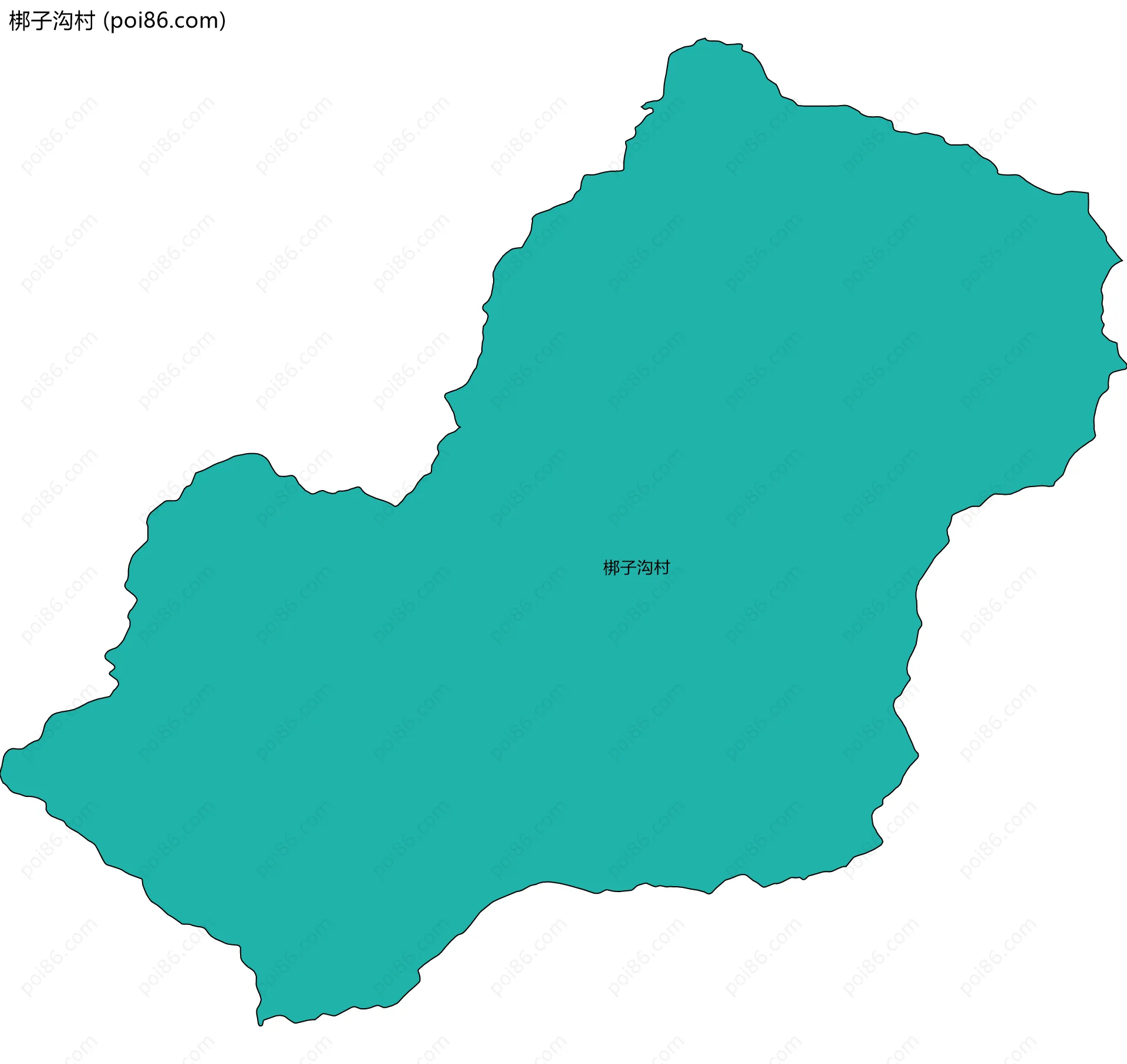 梆子沟村边界地图