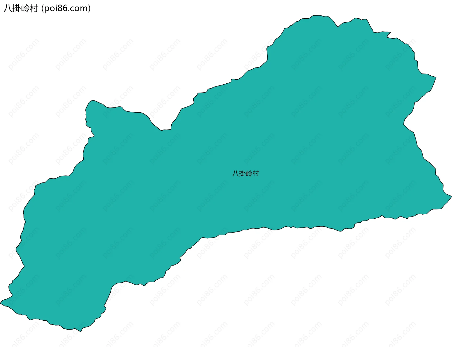 八掛岭村边界地图