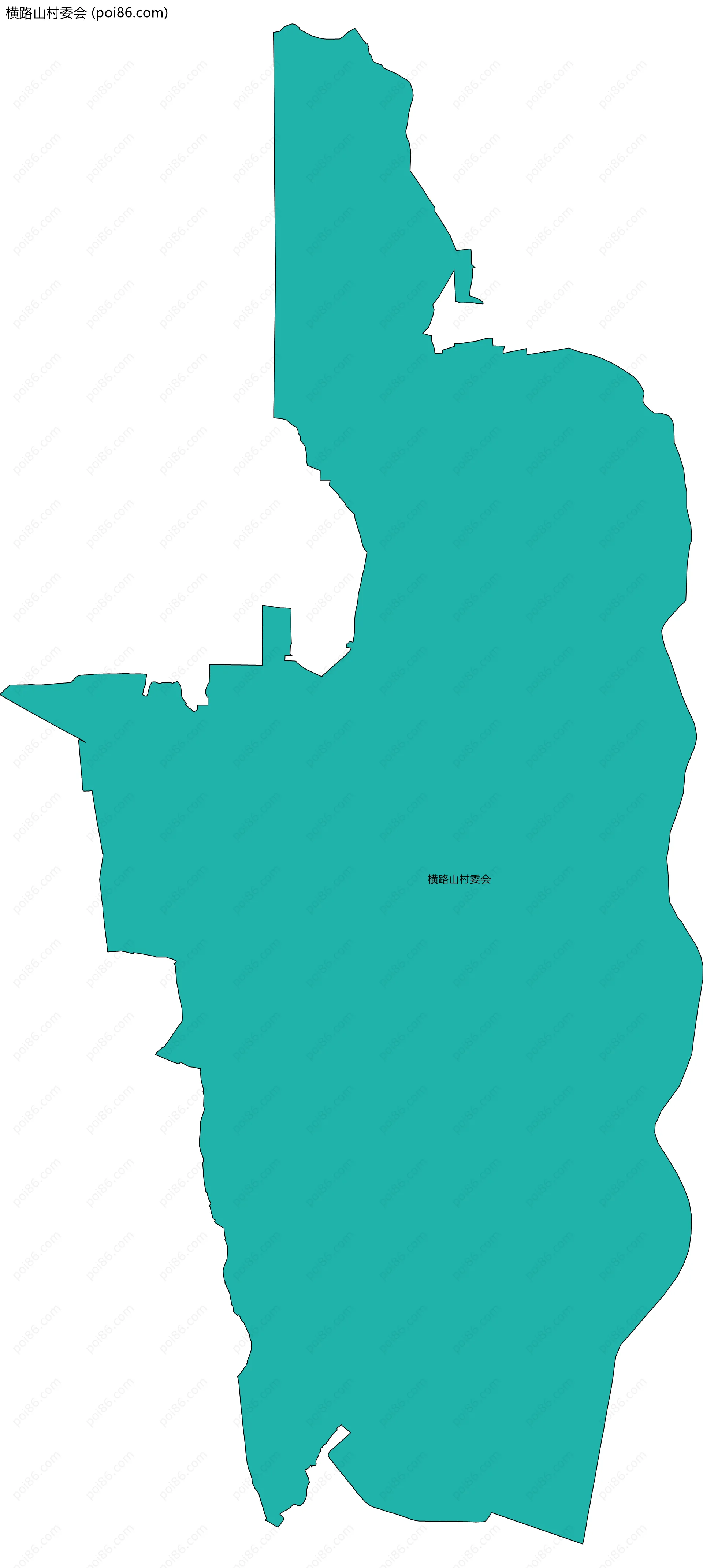 横路山村委会边界地图