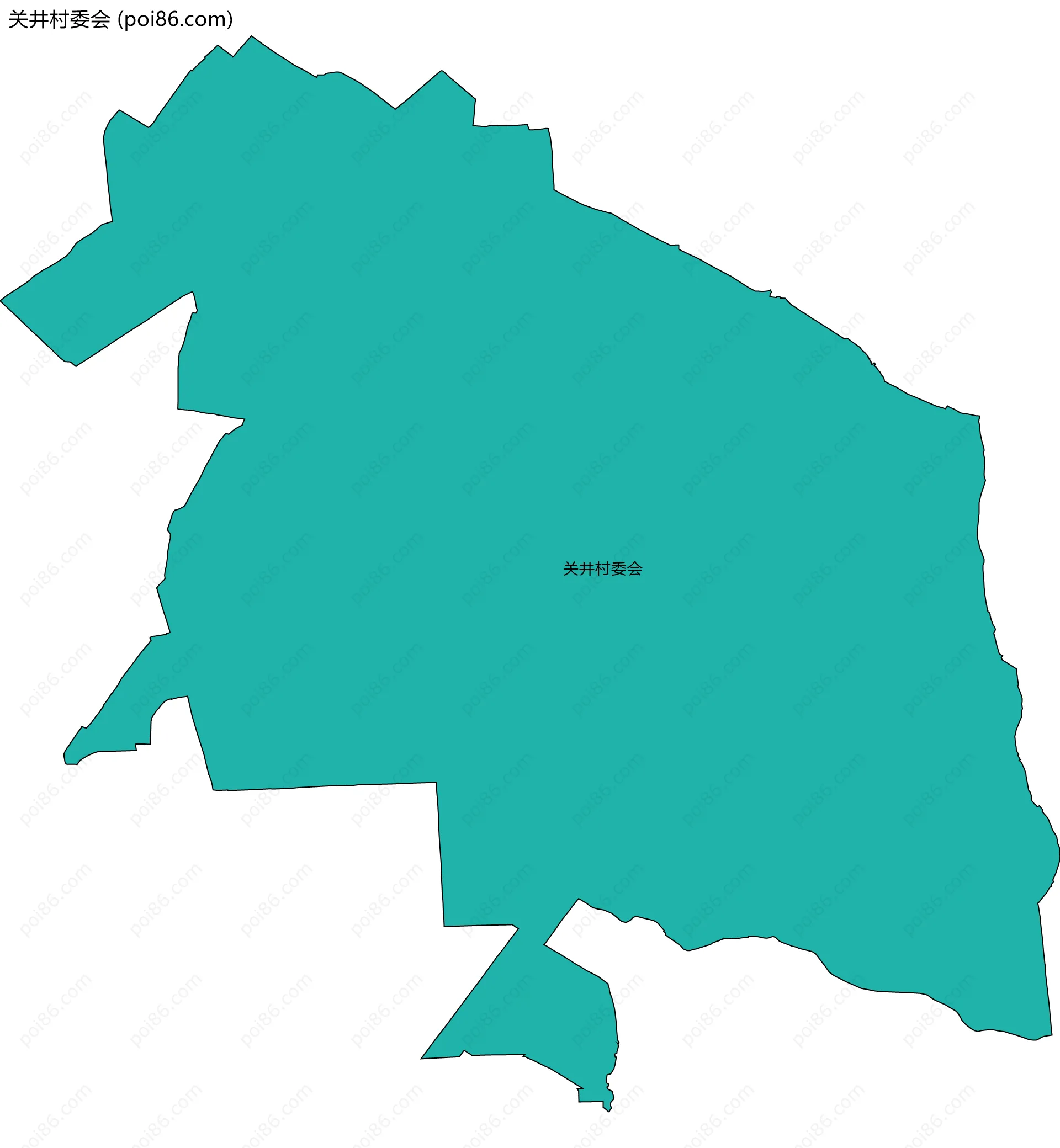 关井村委会边界地图