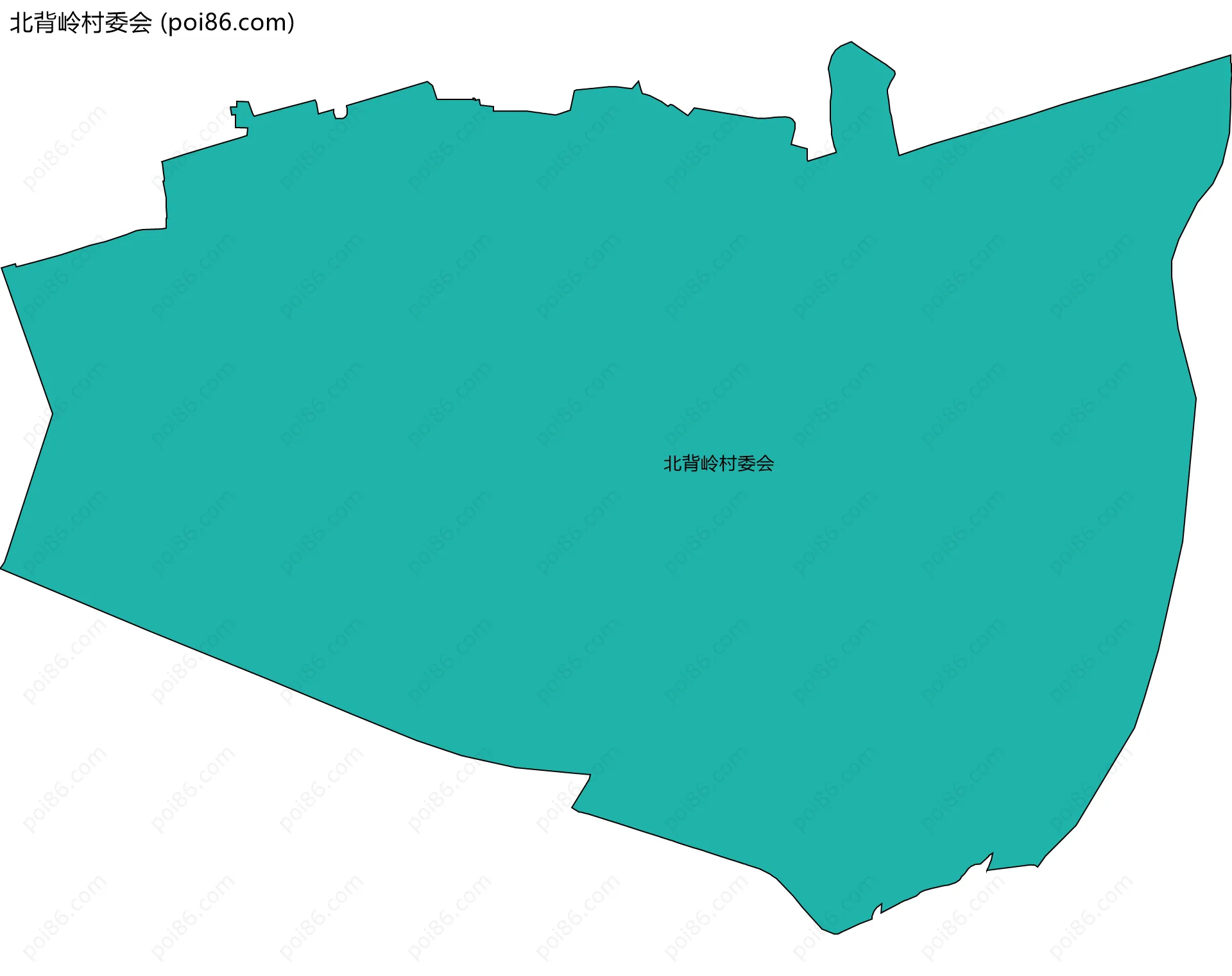 北背岭村委会边界地图