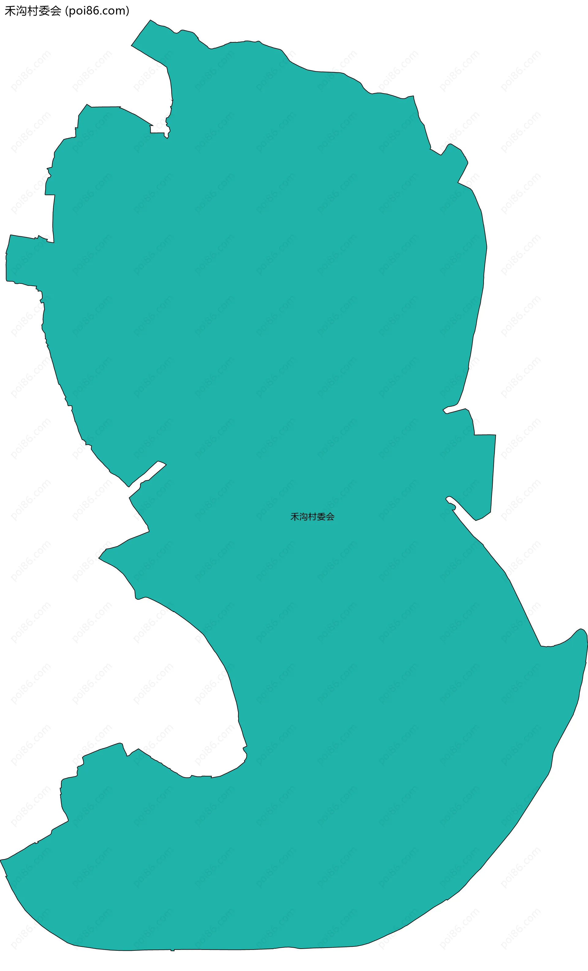 禾沟村委会边界地图