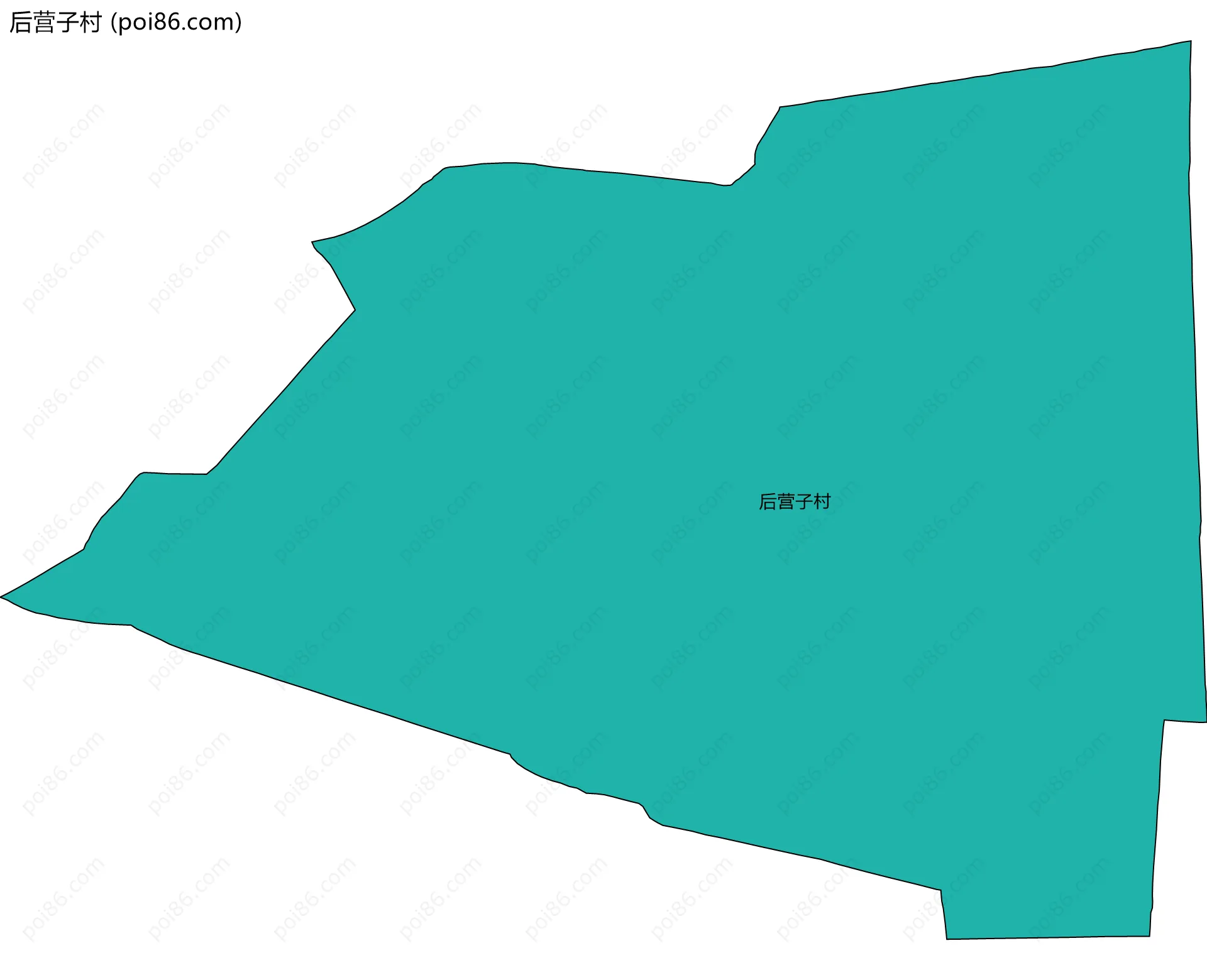 后营子村边界地图