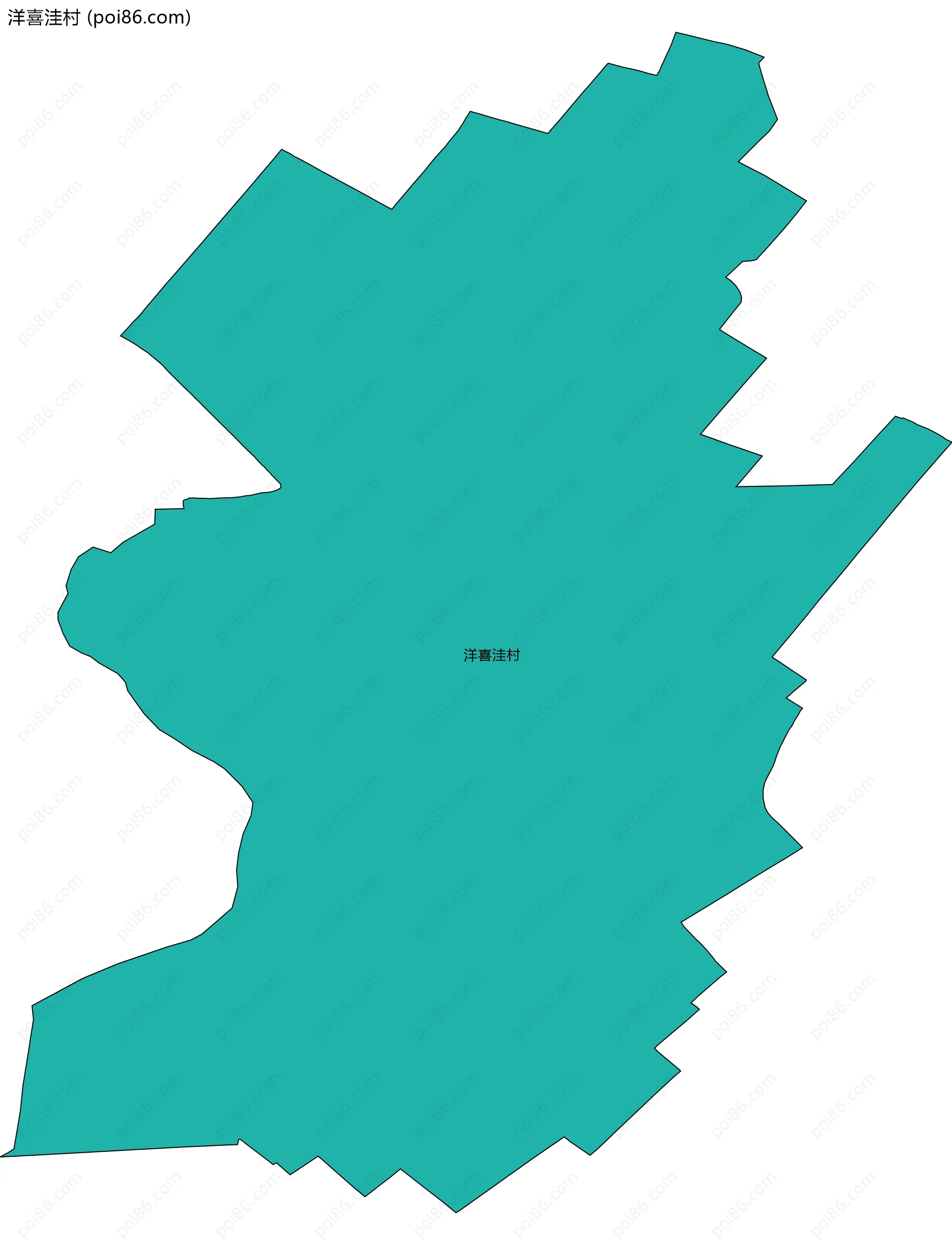 洋喜洼村边界地图