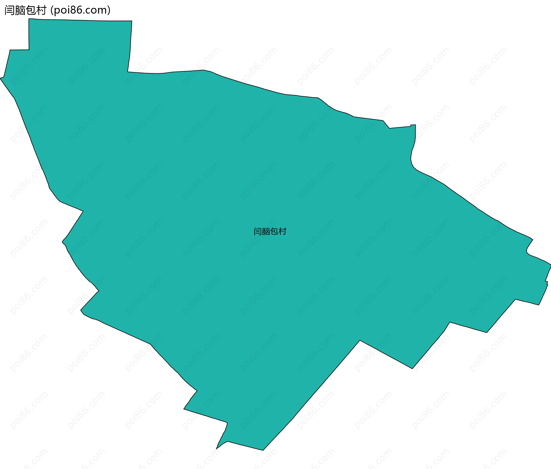 闫脑包村边界地图