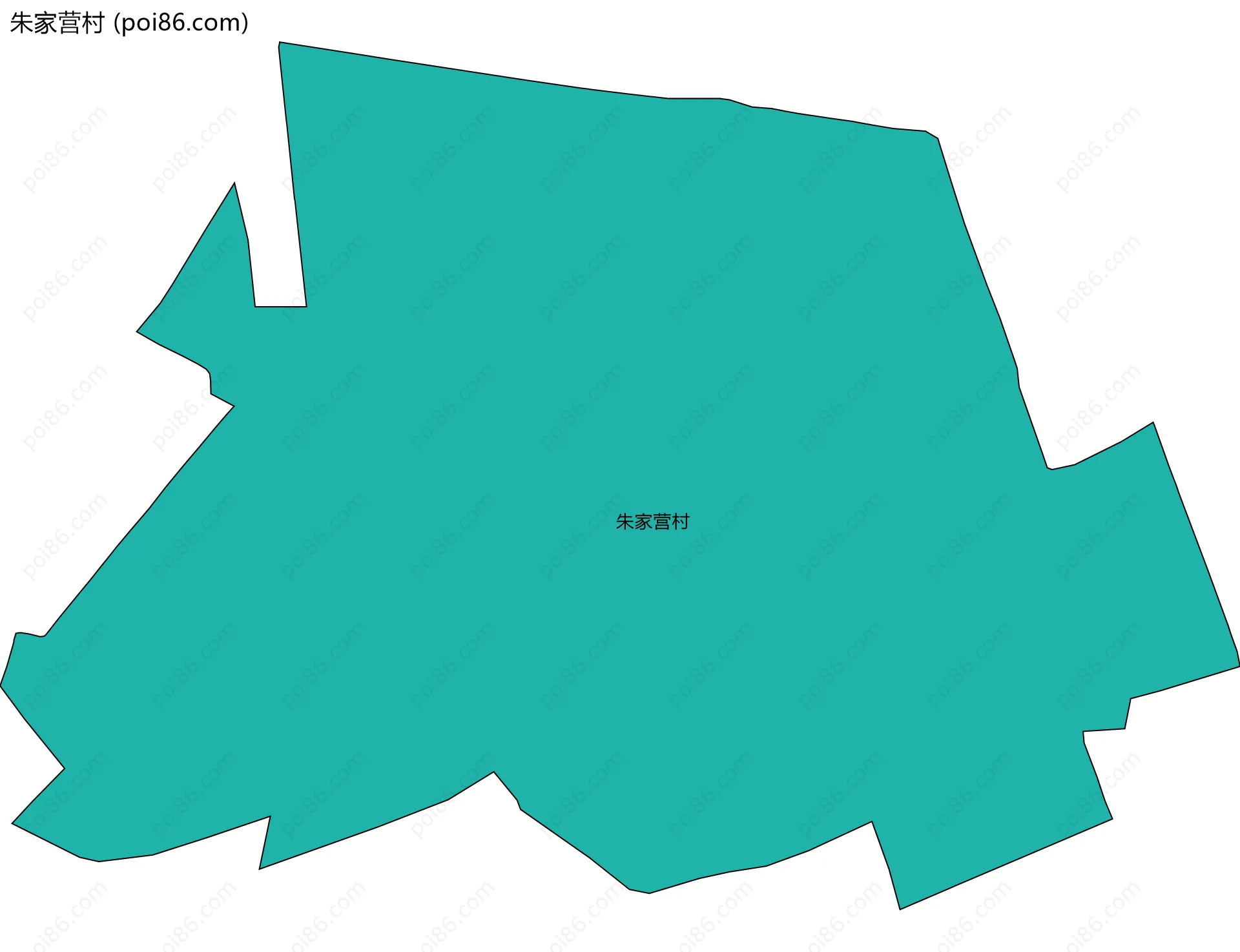 朱家营村边界地图