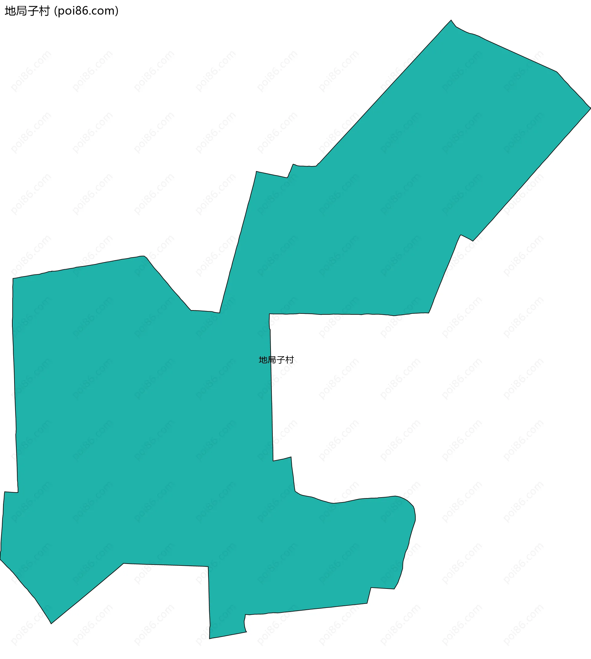 地局子村边界地图
