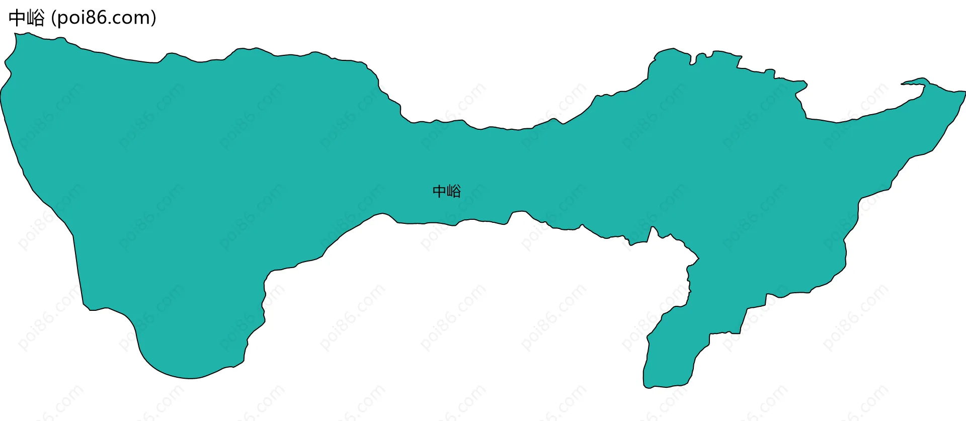 中峪边界地图