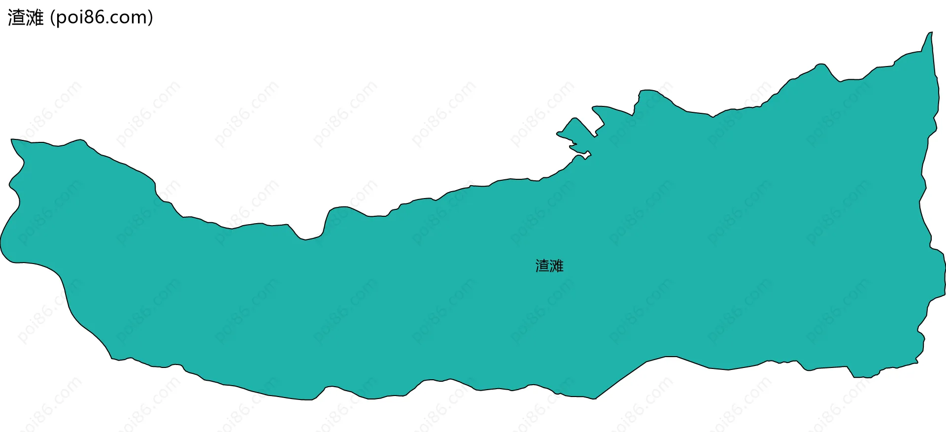 渣滩边界地图