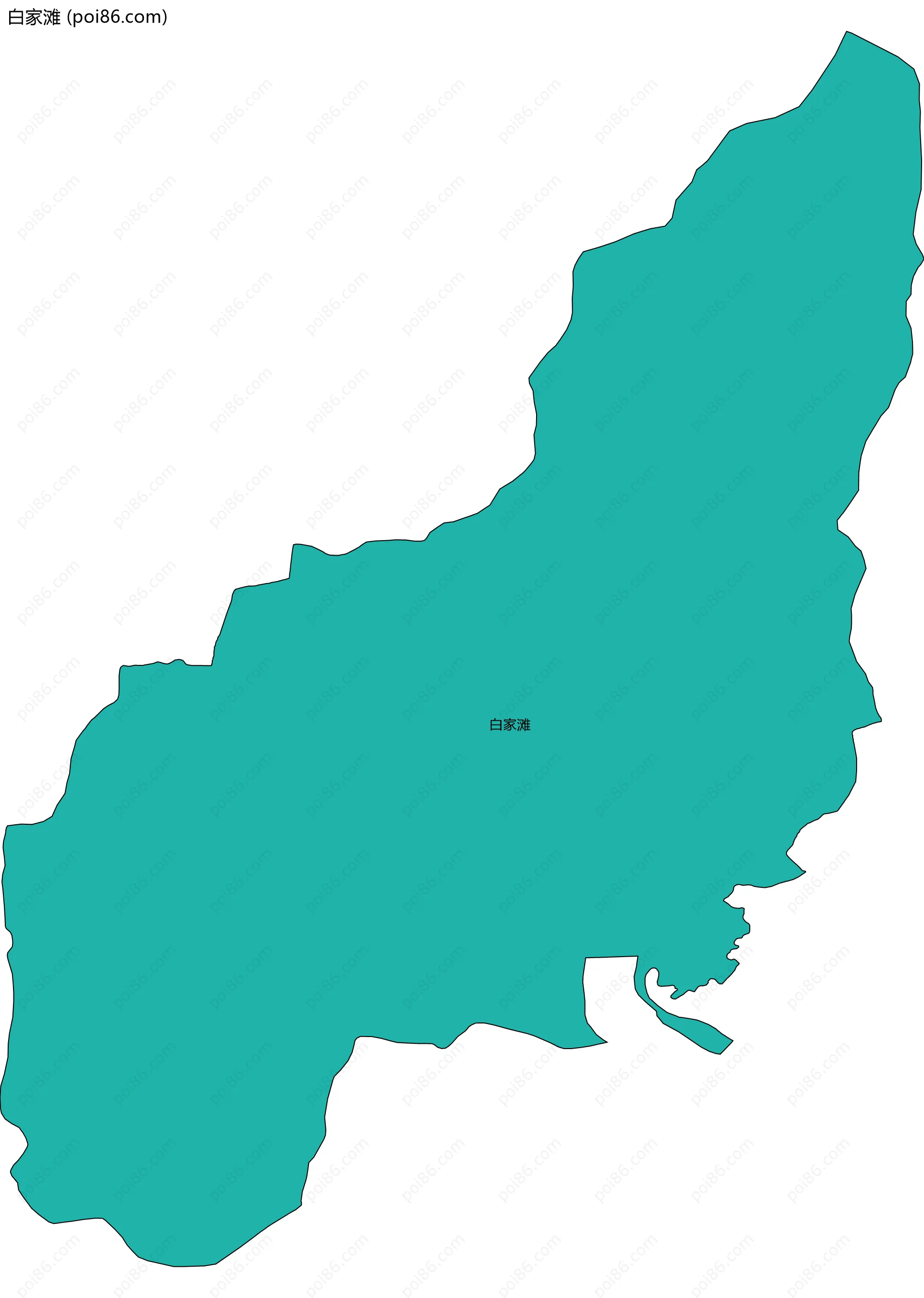 白家滩边界地图