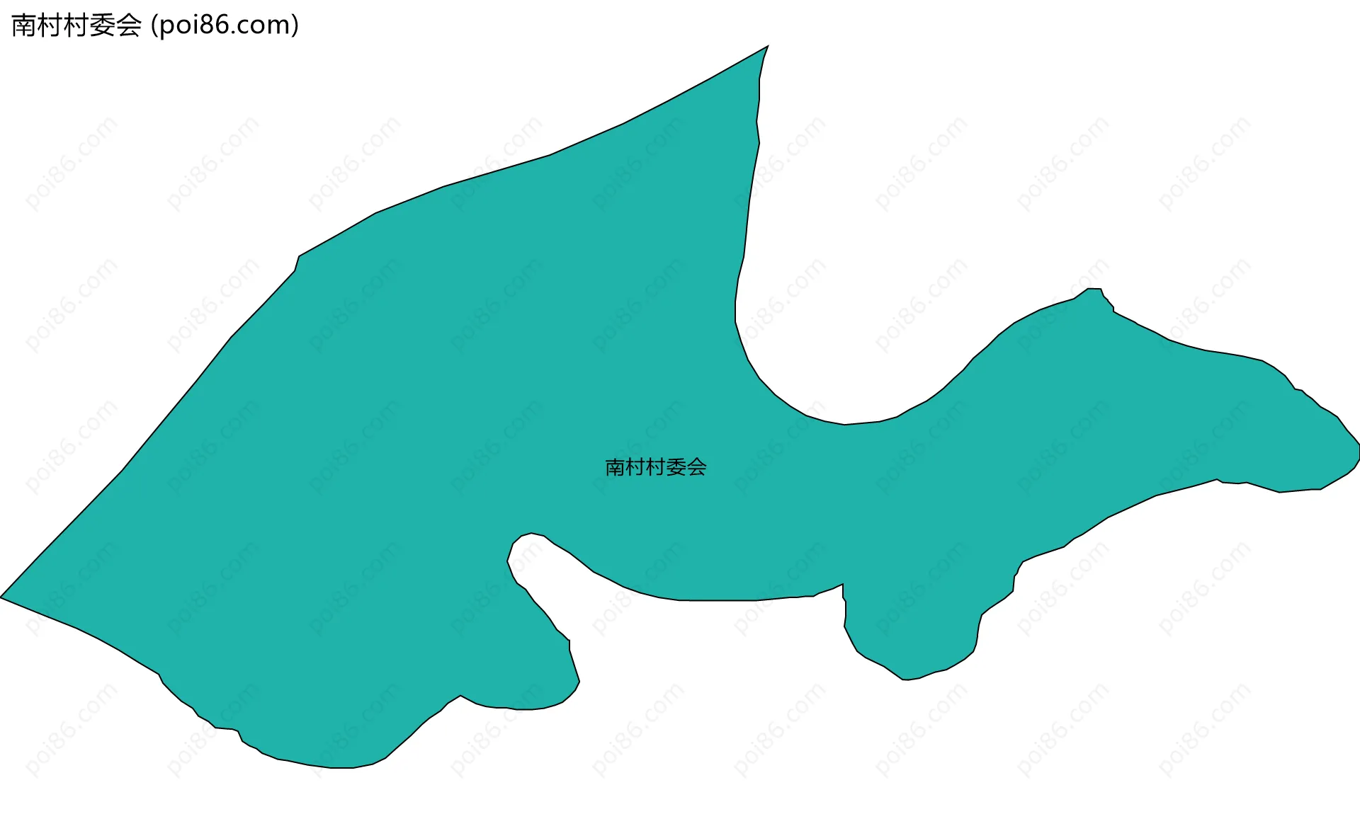 南村村委会边界地图
