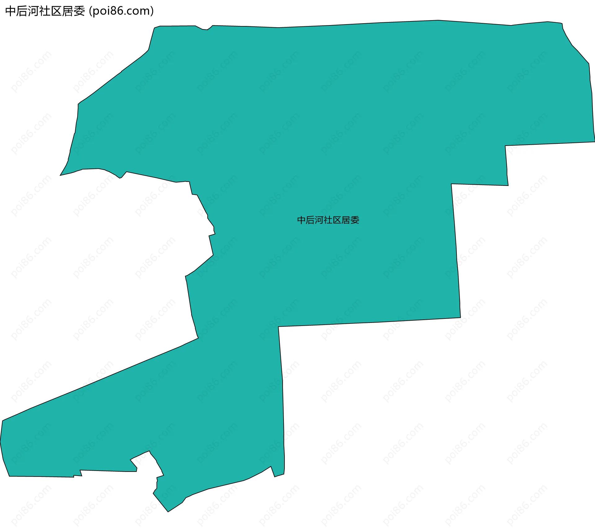 中后河社区居委边界地图