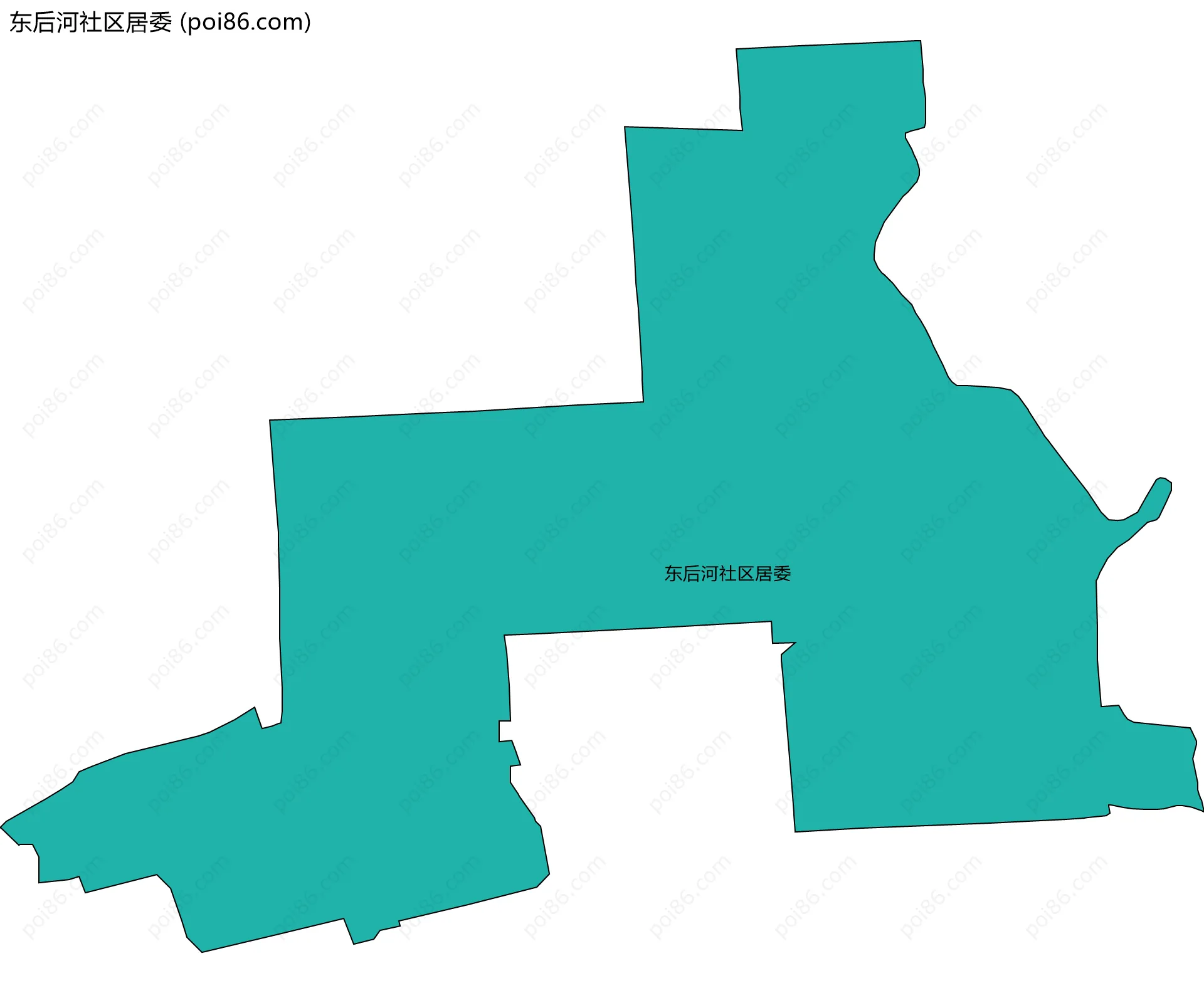 东后河社区居委边界地图