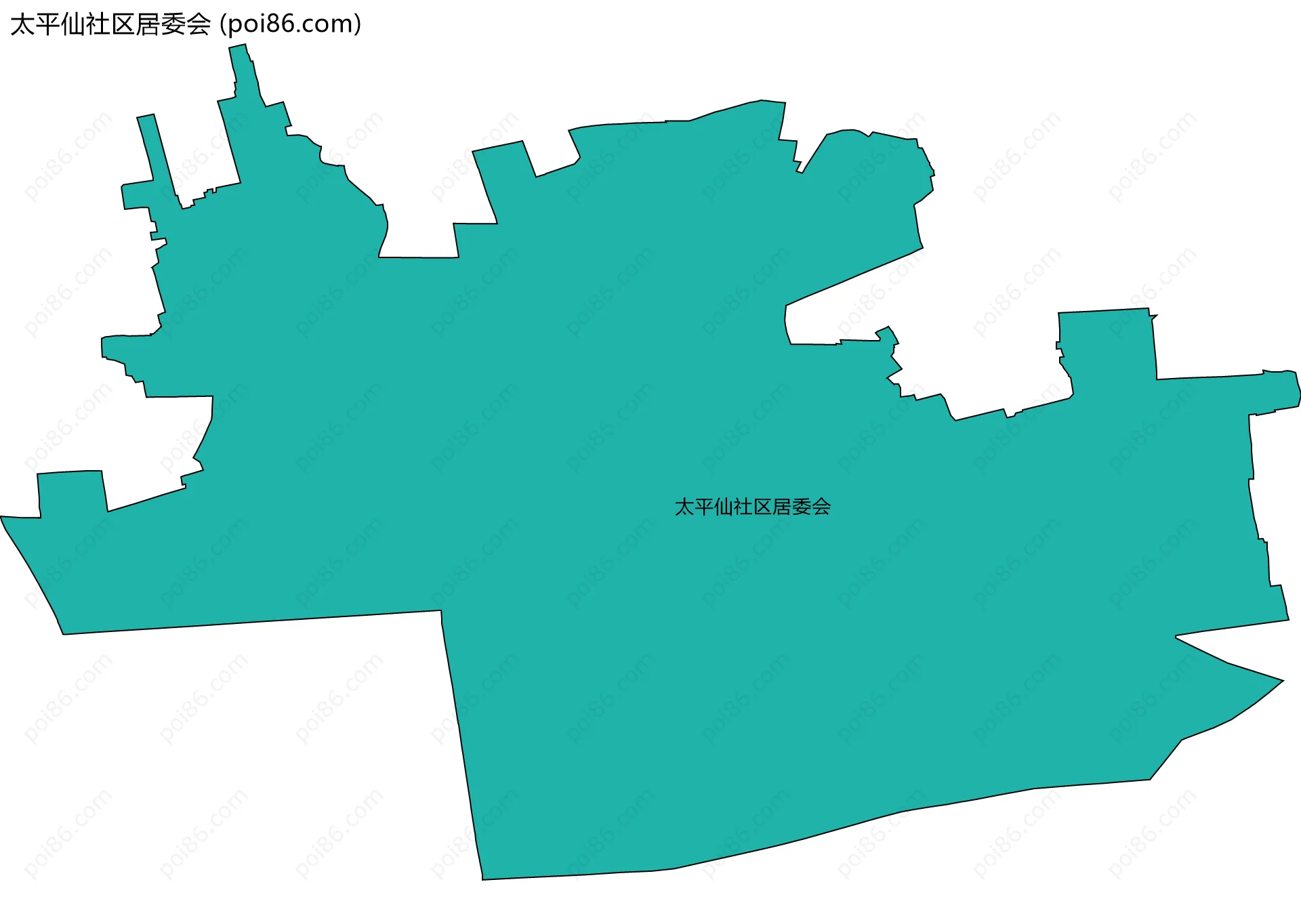 太平仙社区居委会边界地图