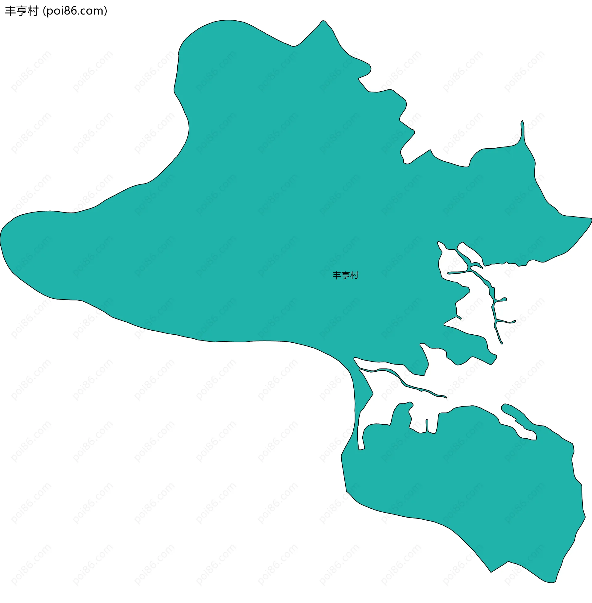 丰亨村边界地图