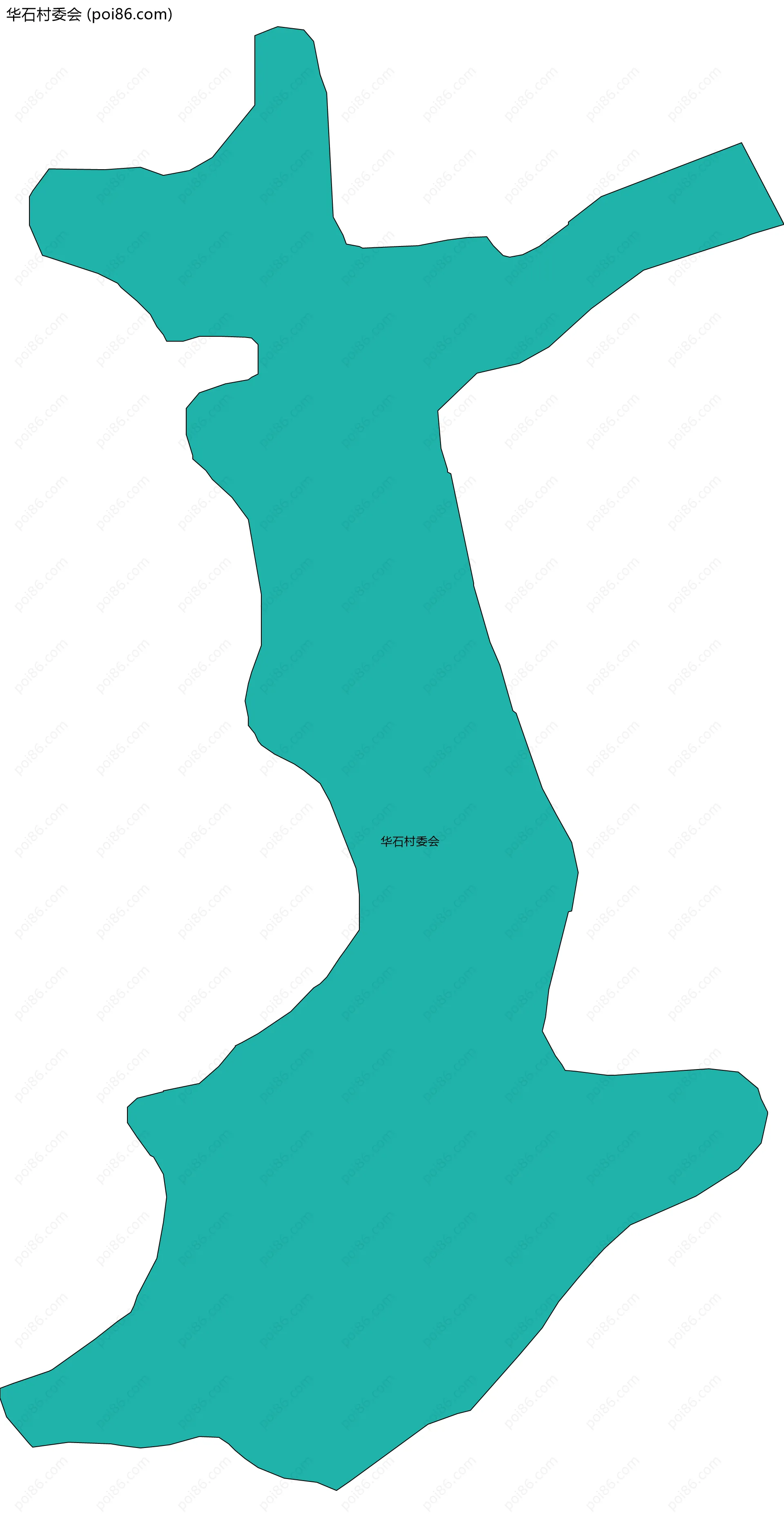 华石村委会边界地图