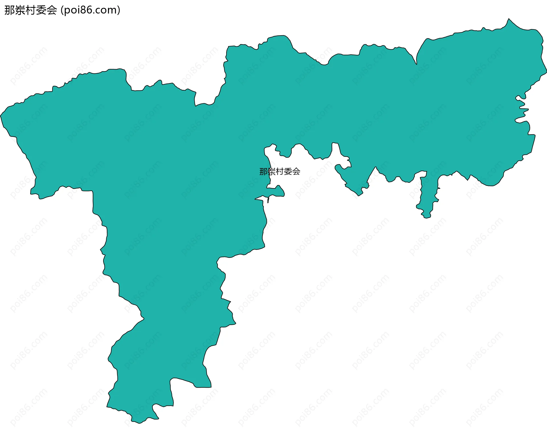 那岽村委会边界地图
