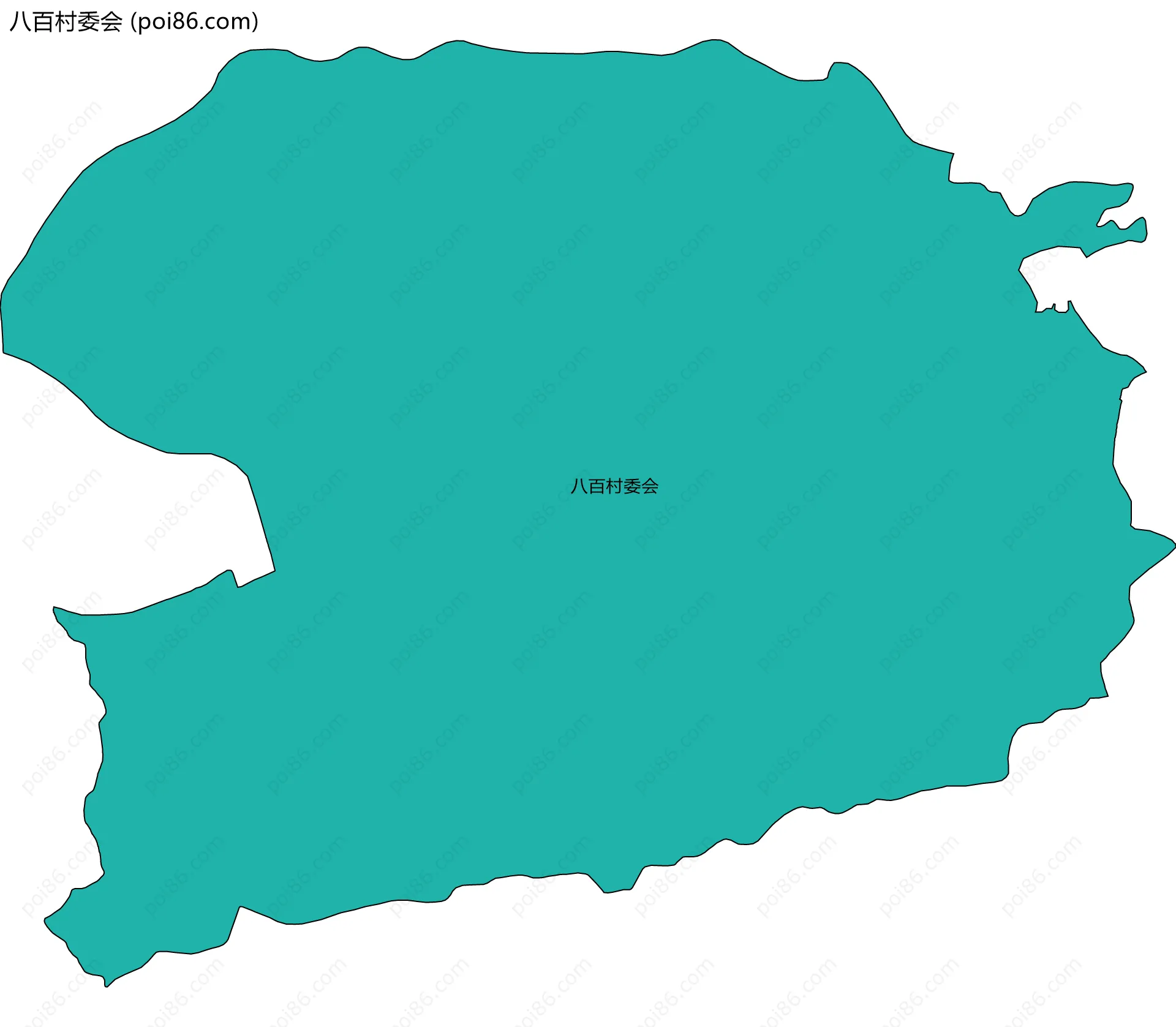八百村委会边界地图