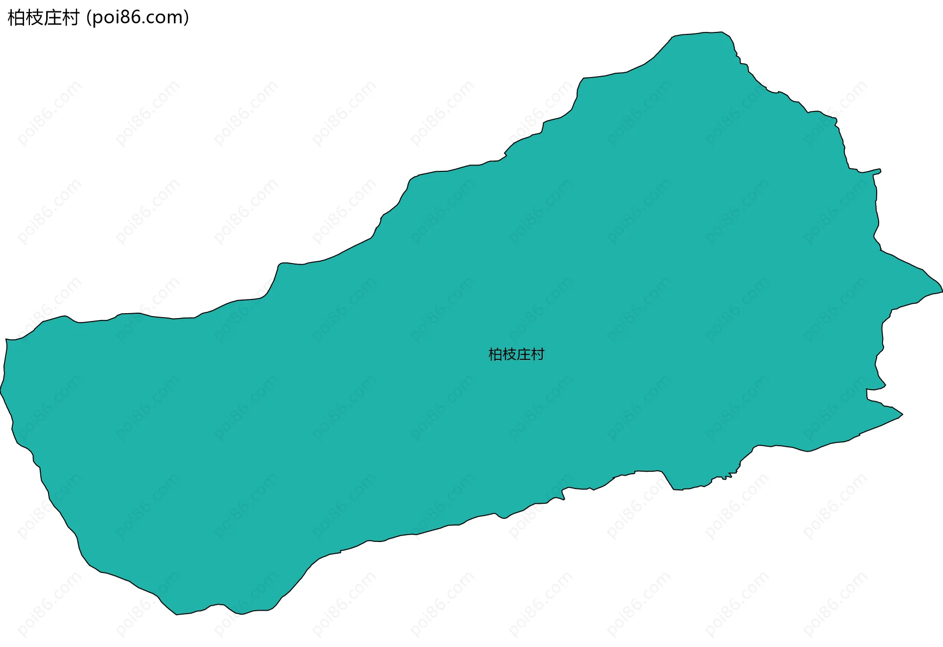 柏枝庄村边界地图