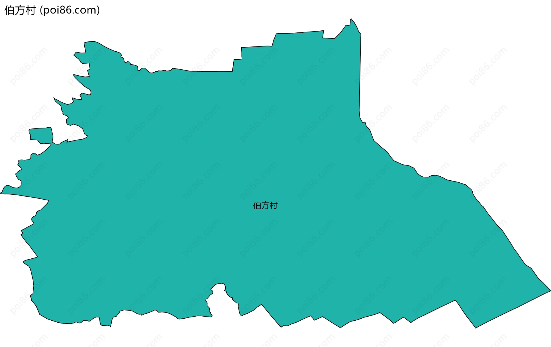 伯方村边界地图