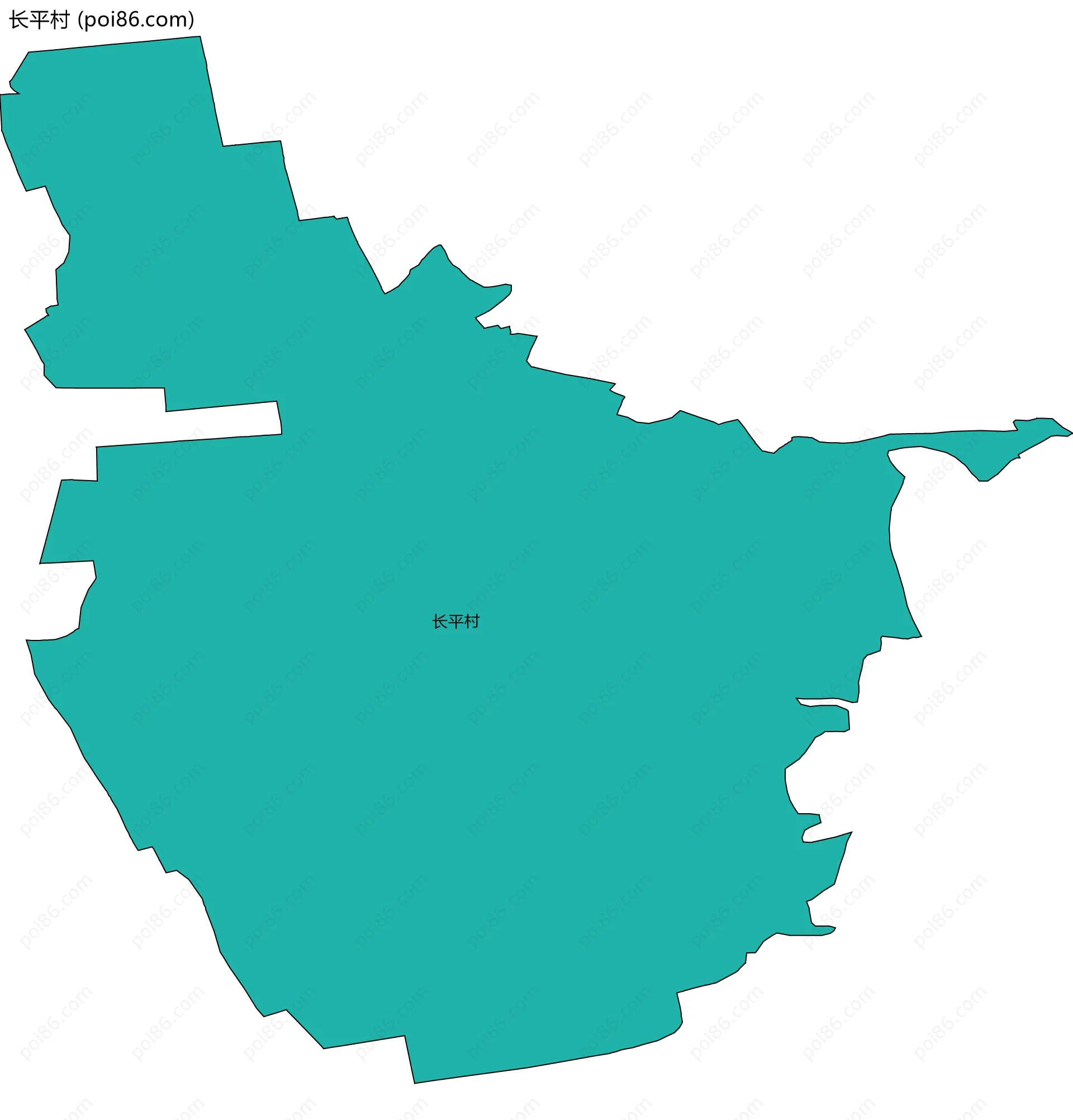长平村边界地图
