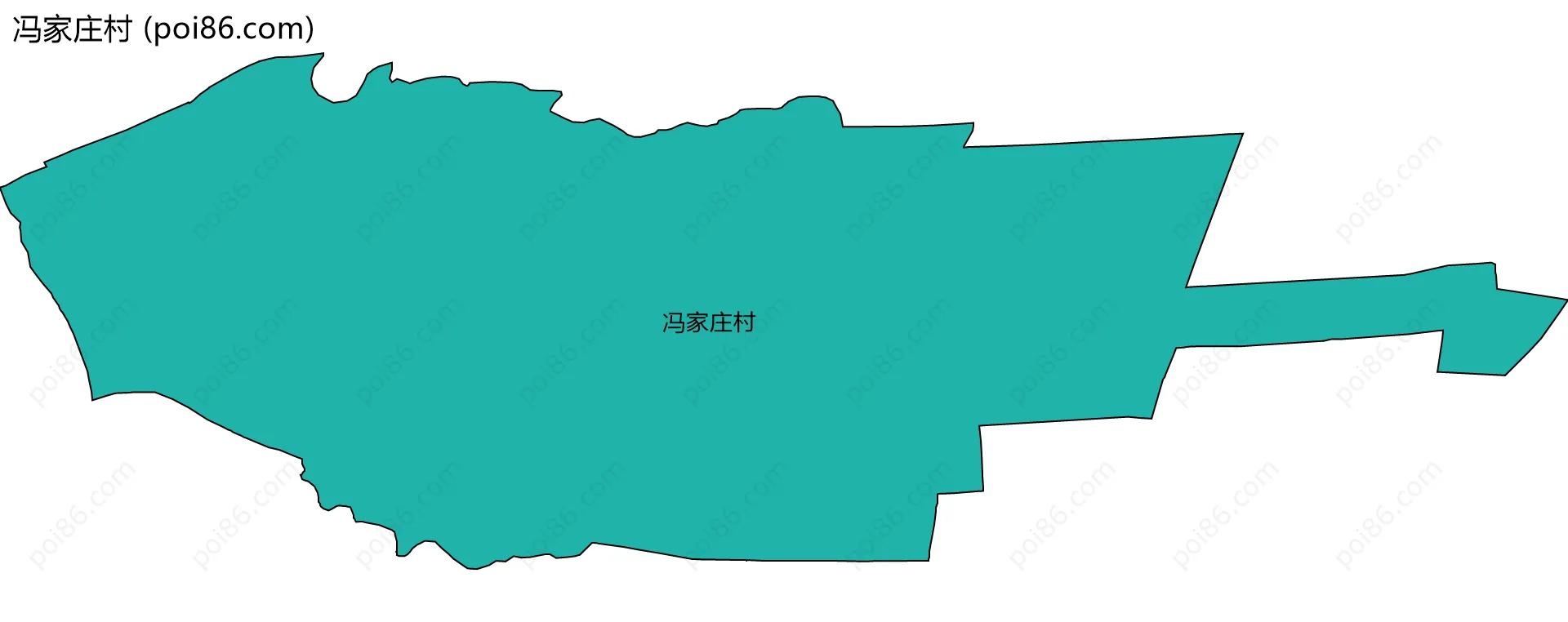 冯家庄村边界地图