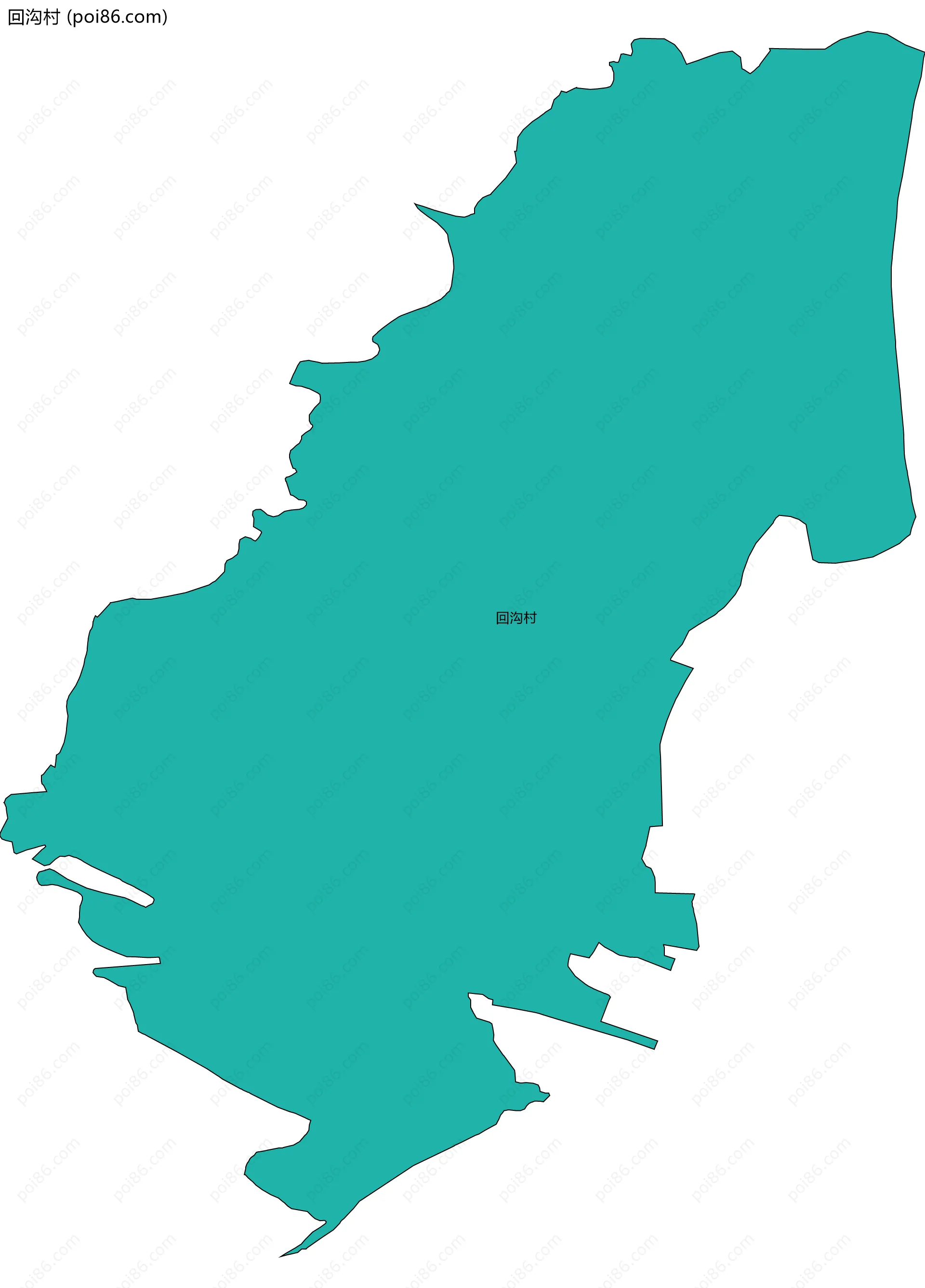 回沟村边界地图