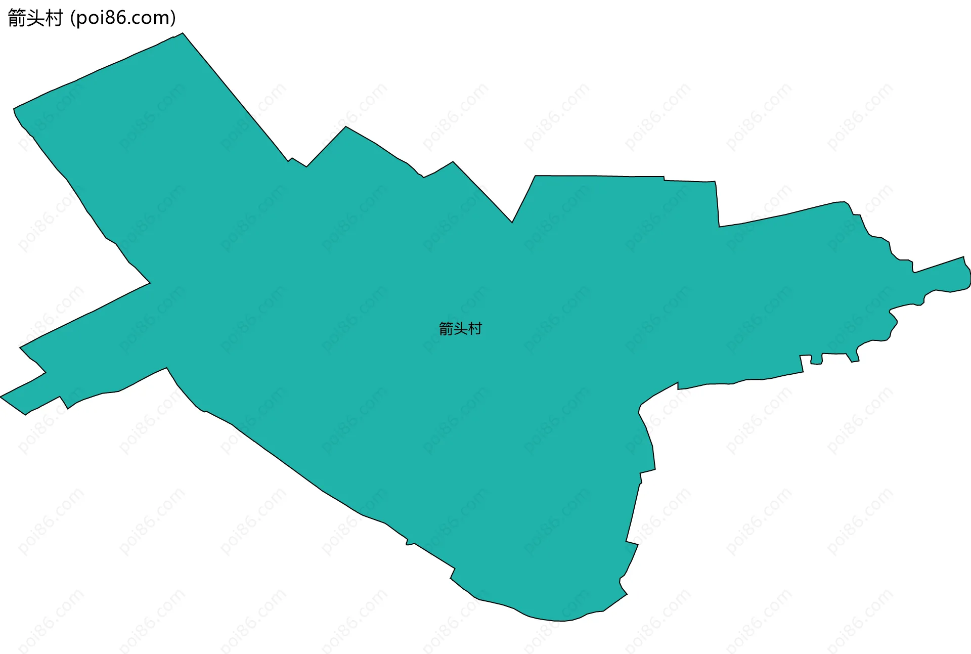 箭头村边界地图