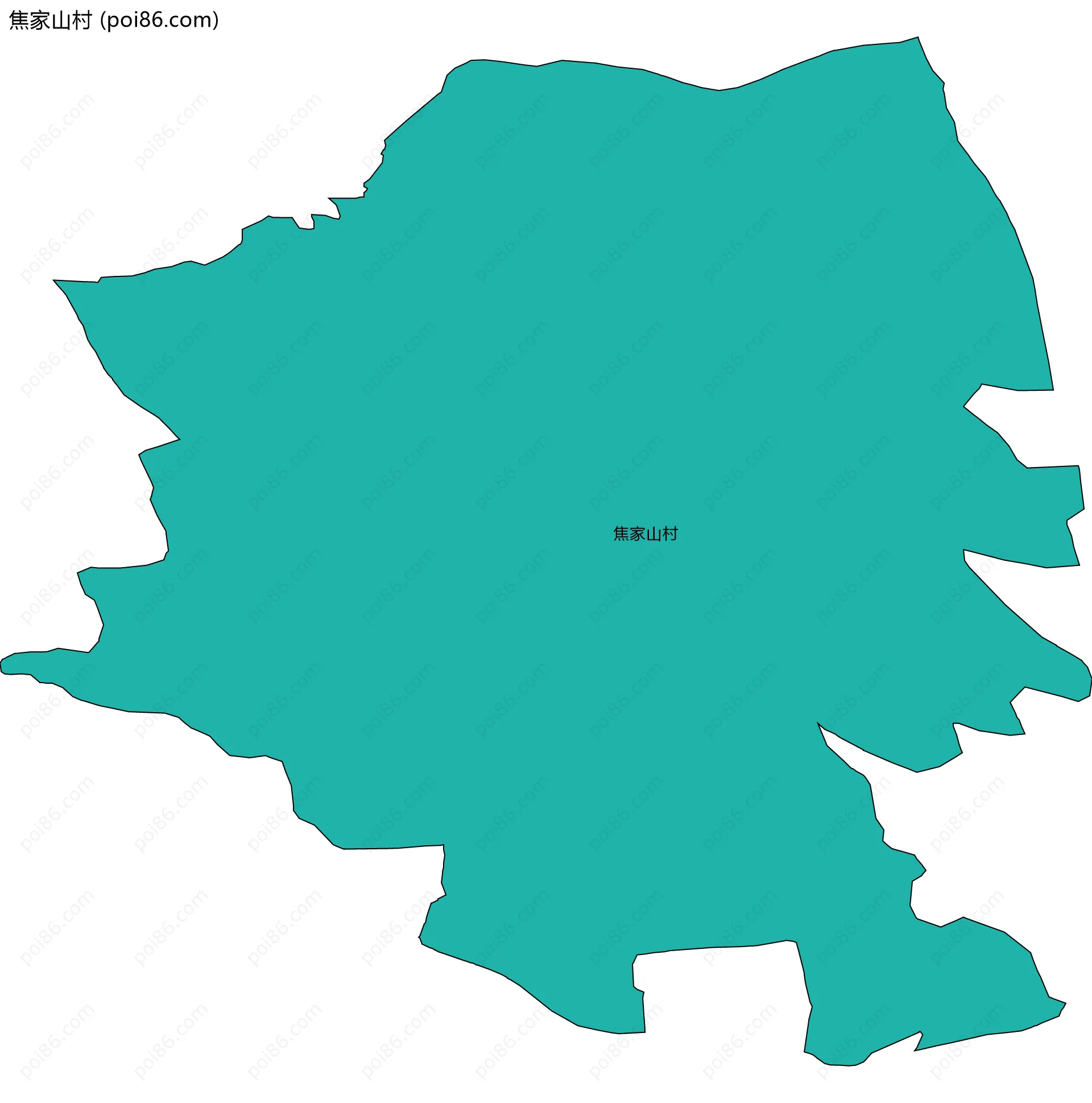 焦家山村边界地图