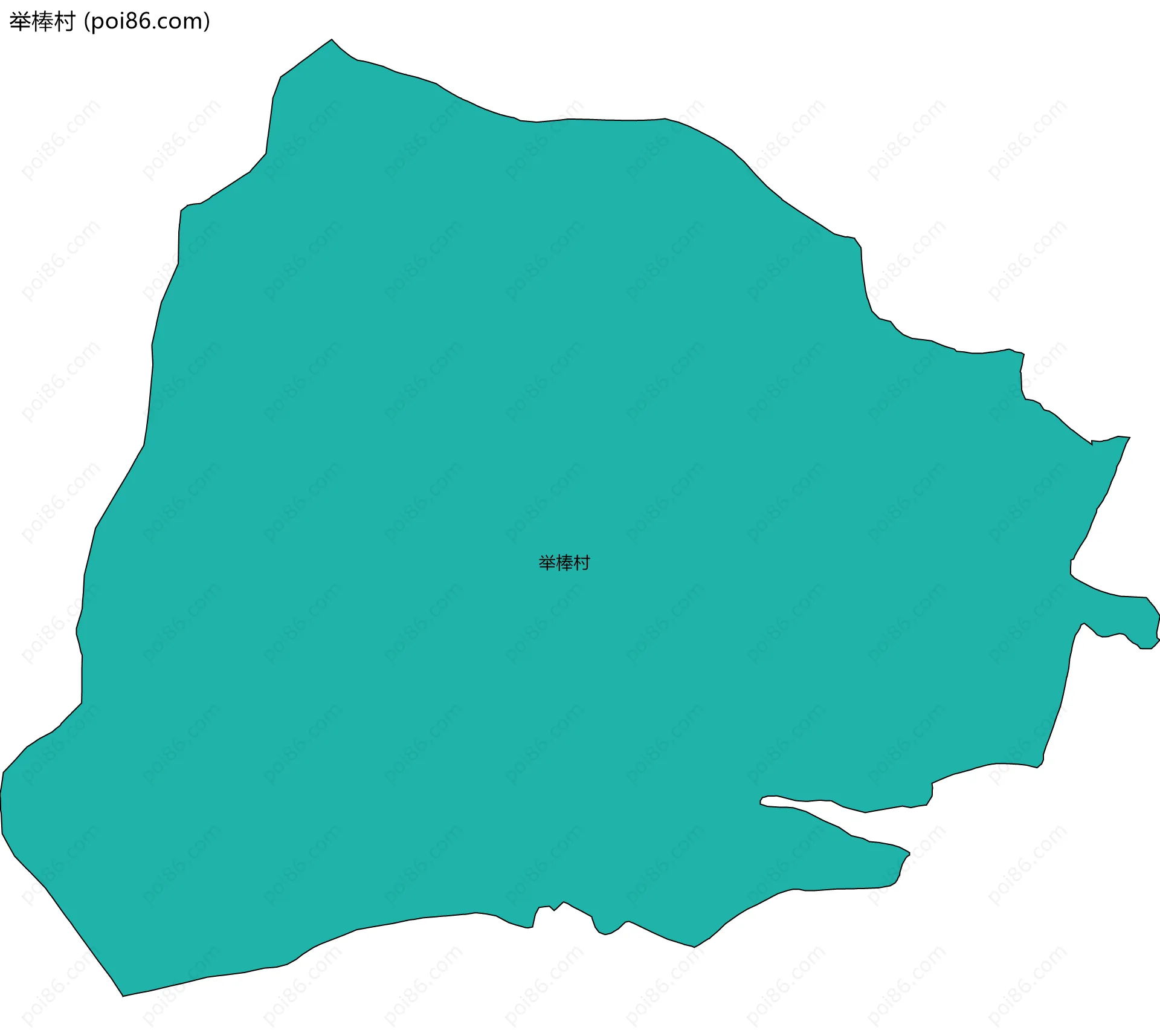 举棒村边界地图