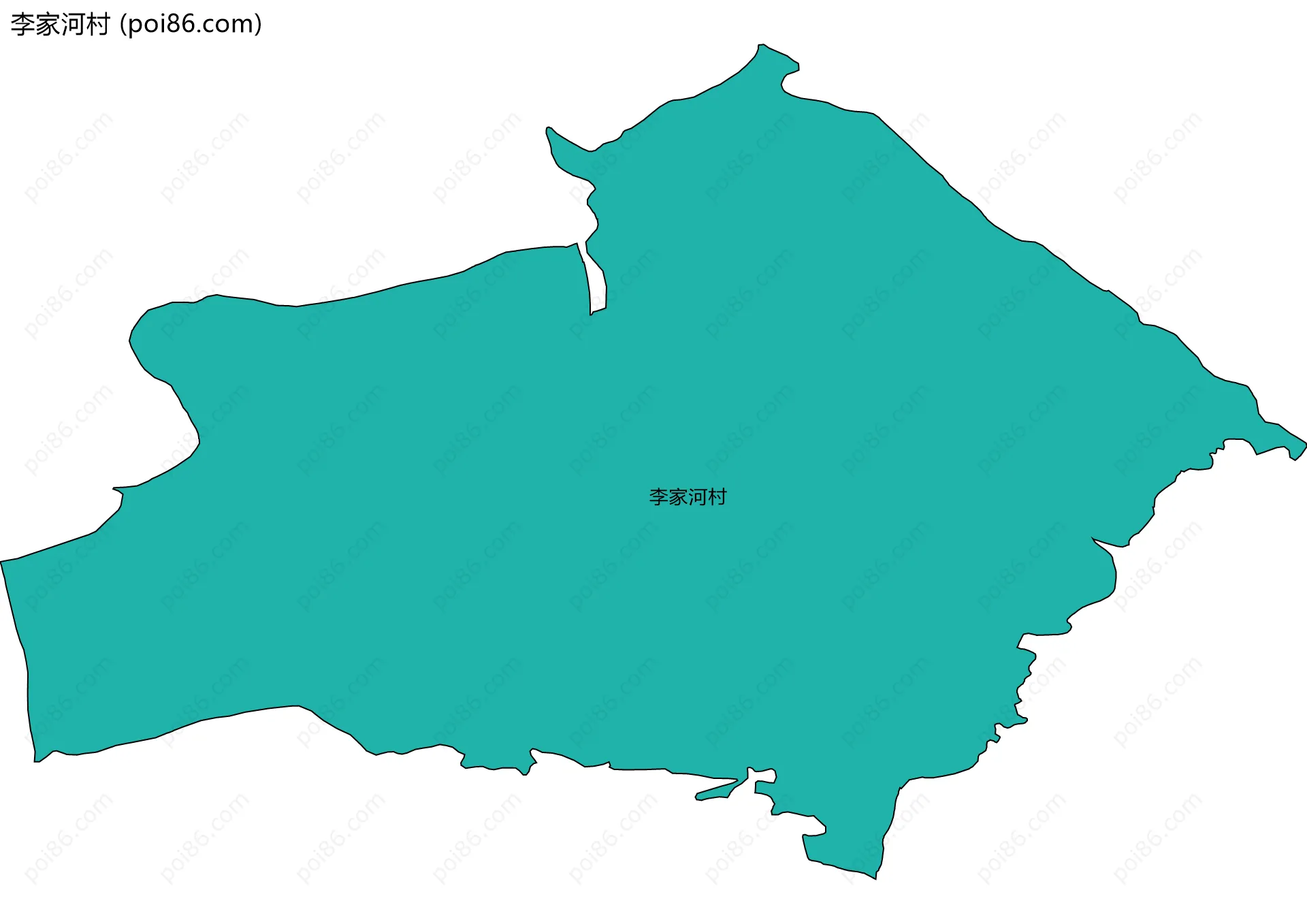 李家河村边界地图