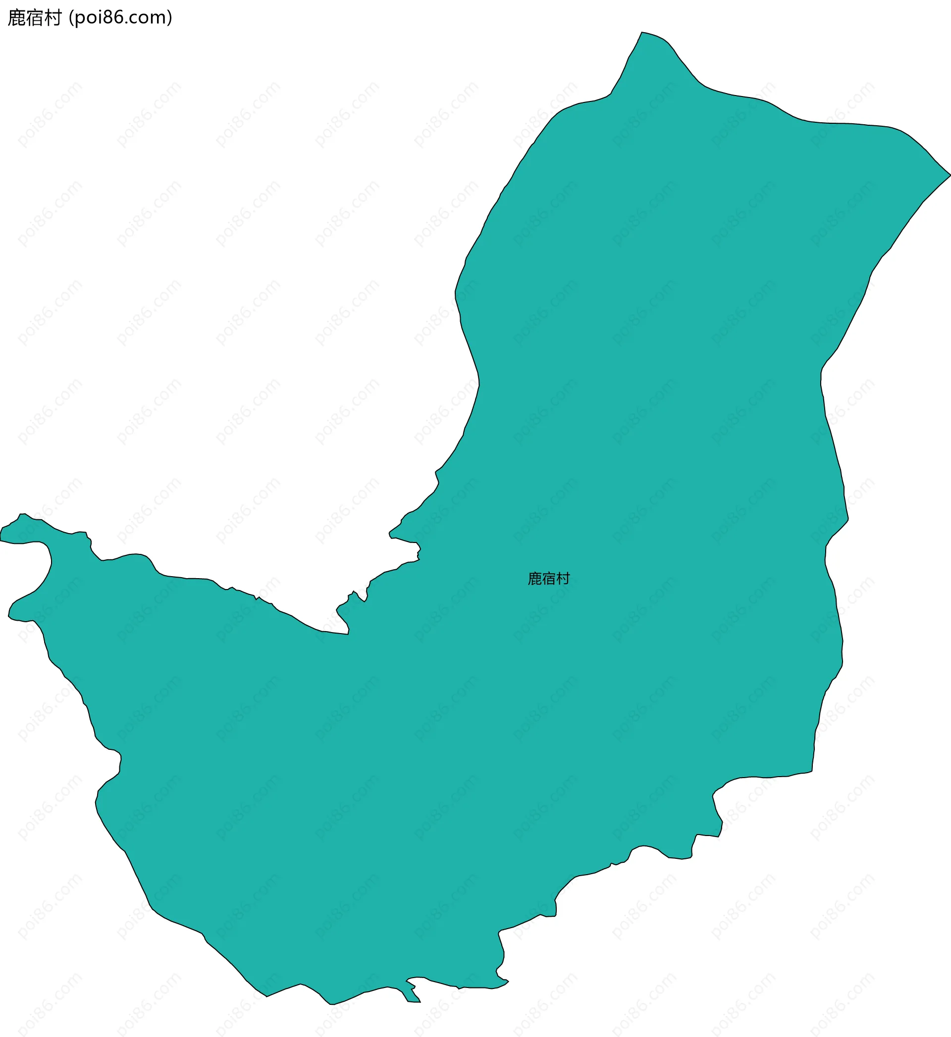 鹿宿村边界地图