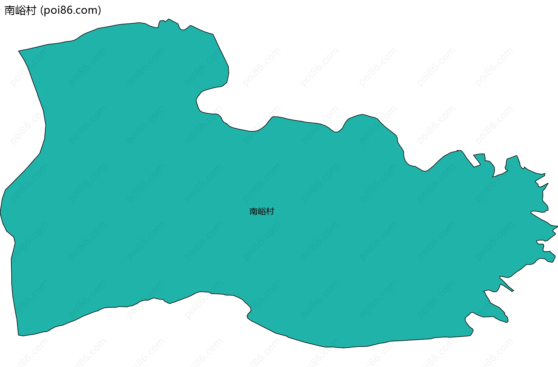 南峪村边界地图