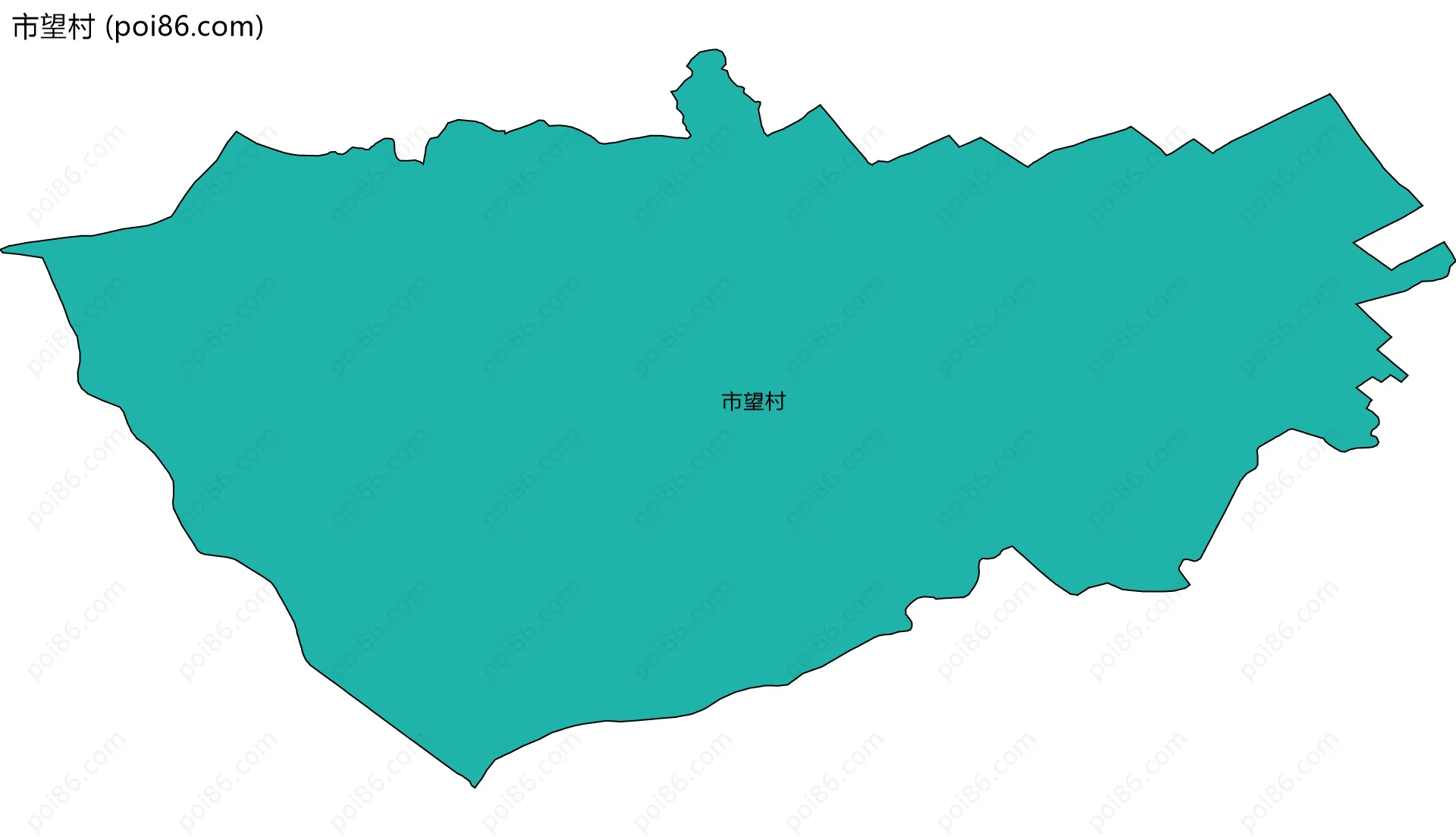 市望村边界地图