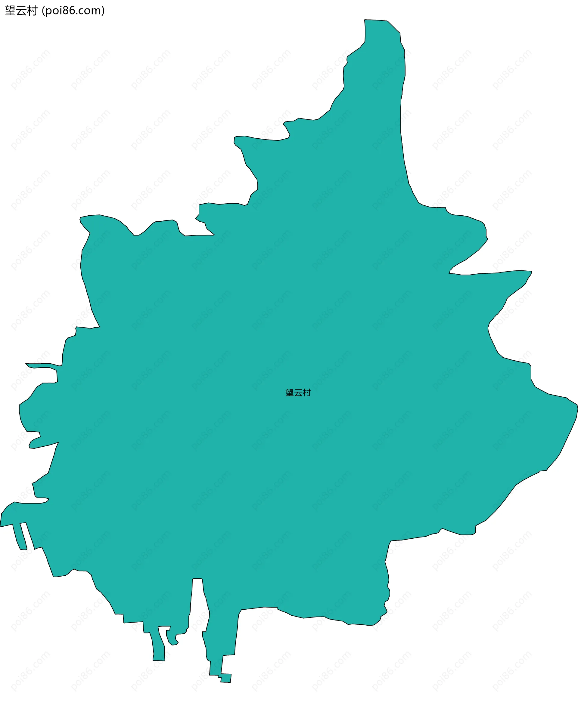 望云村边界地图