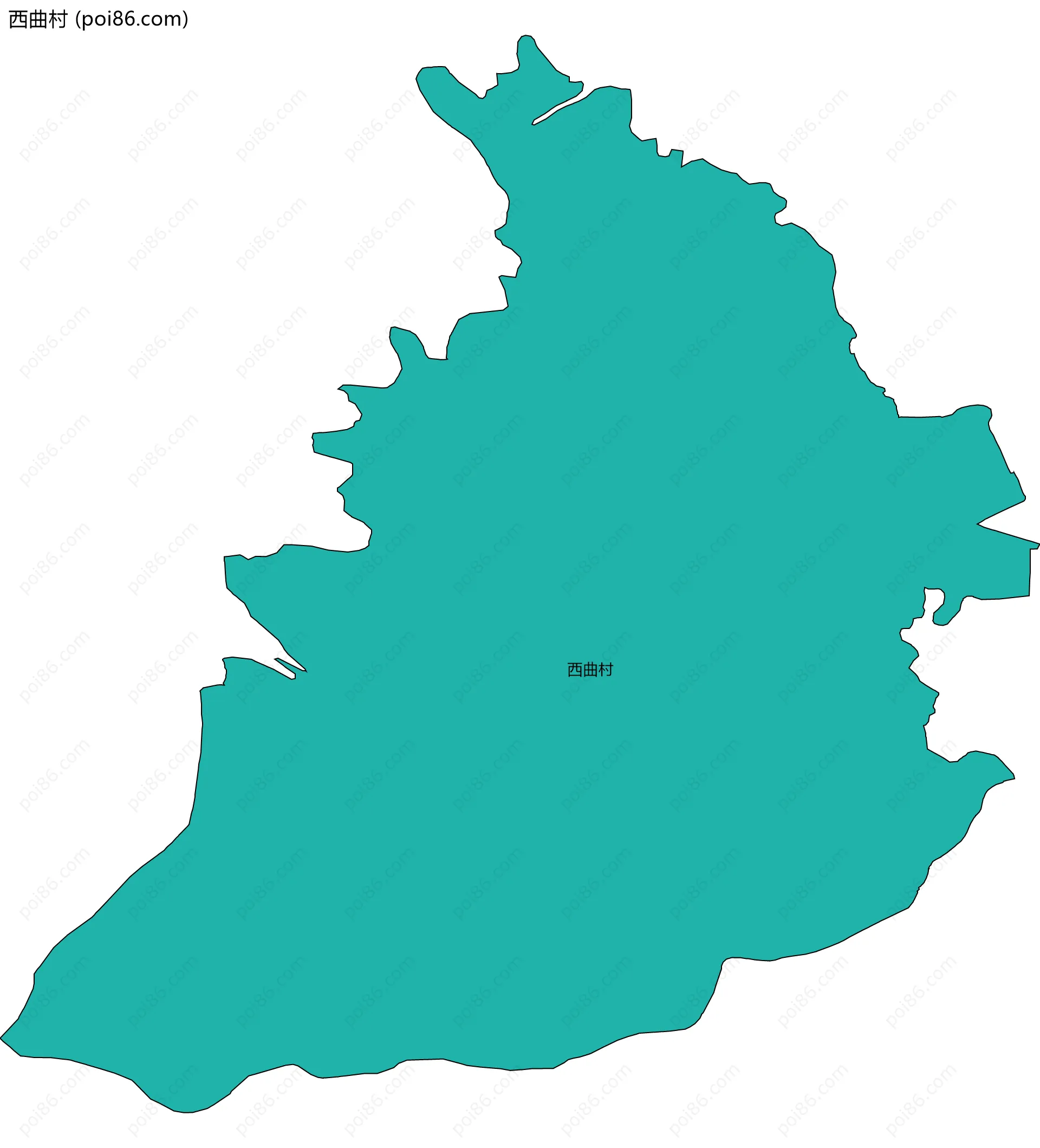 西曲村边界地图
