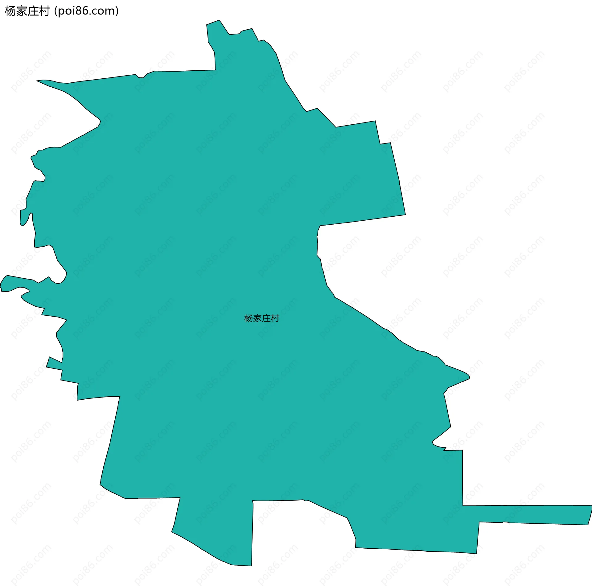 杨家庄村边界地图