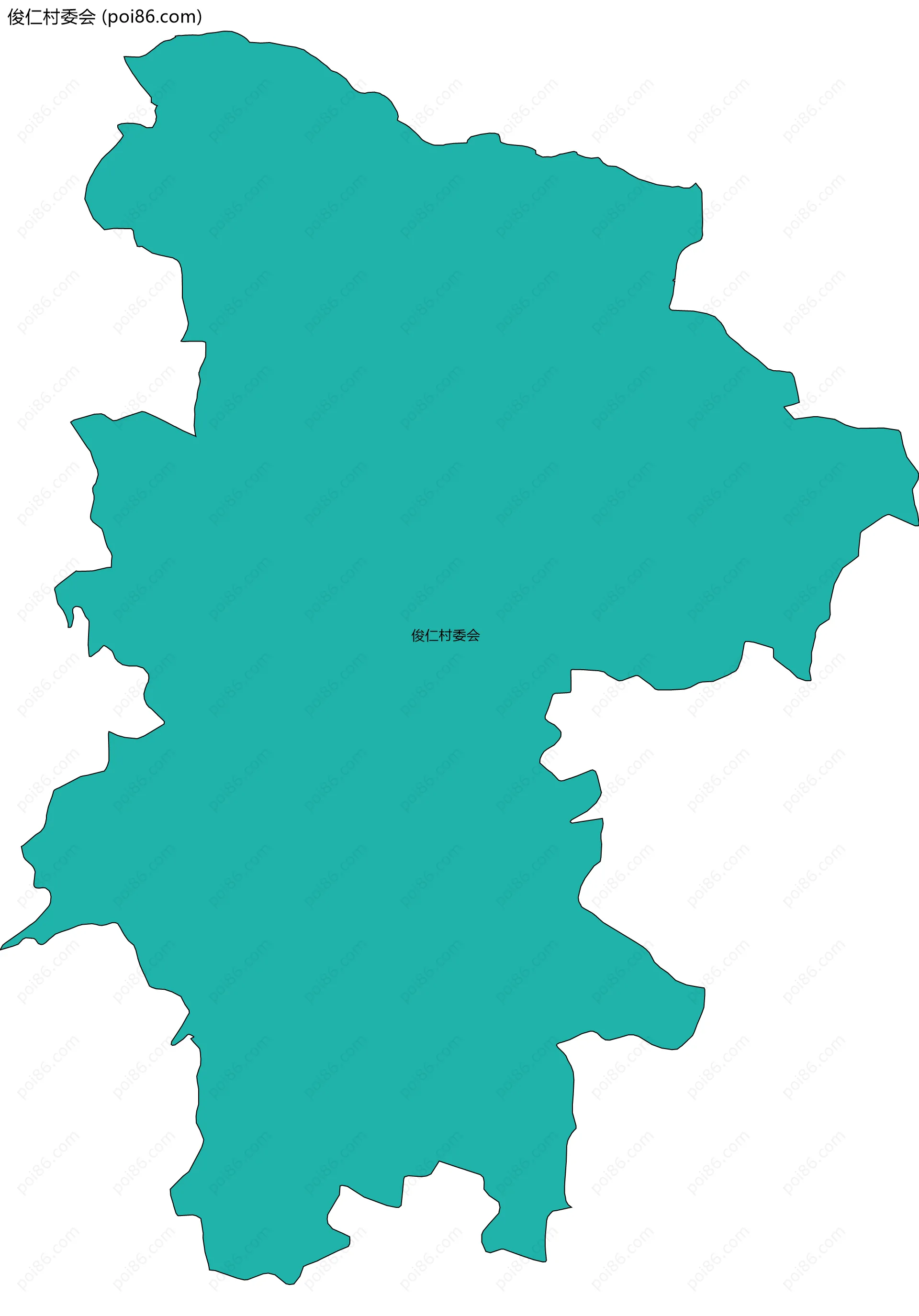 俊仁村委会边界地图