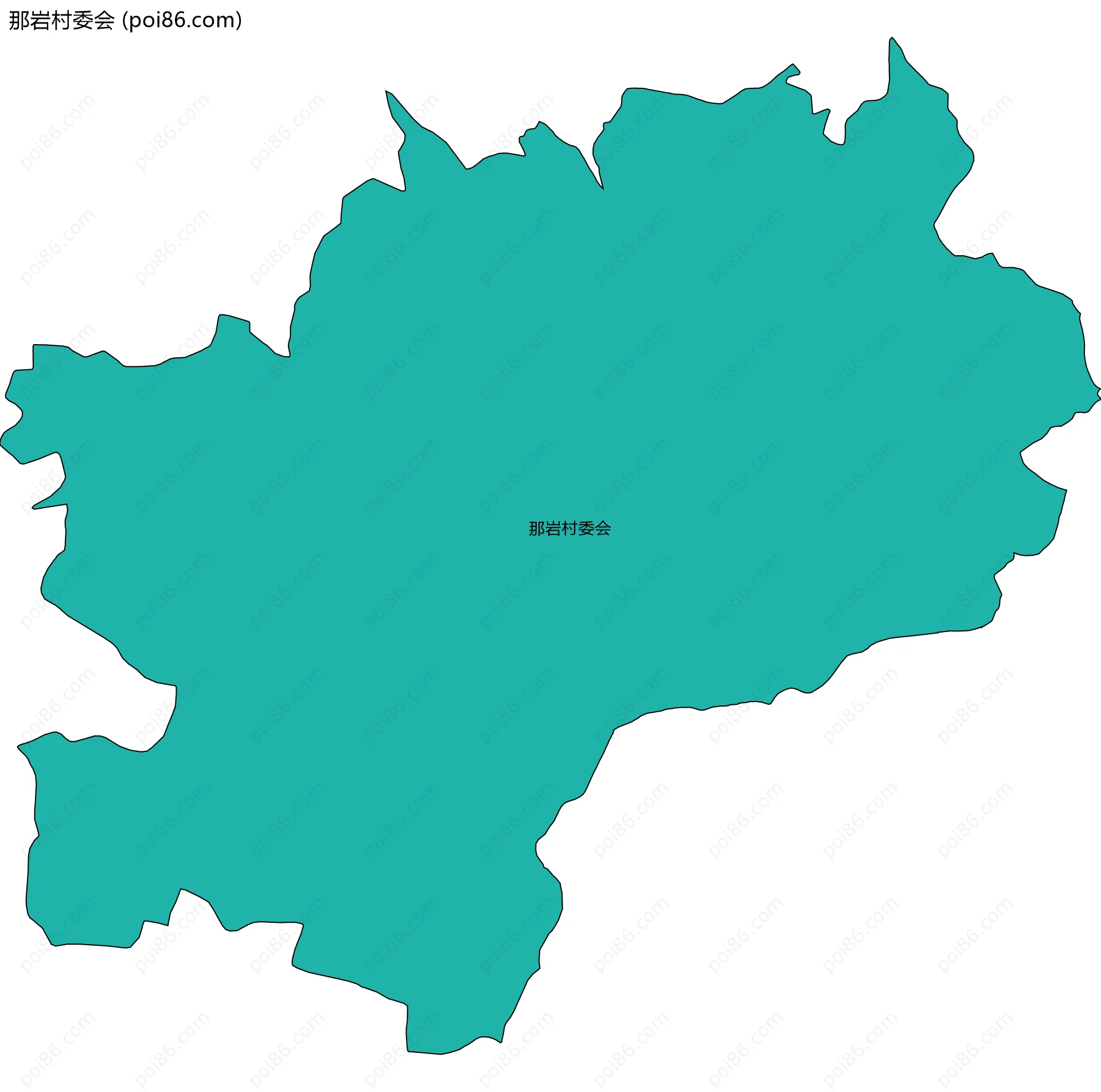 那岩村委会边界地图